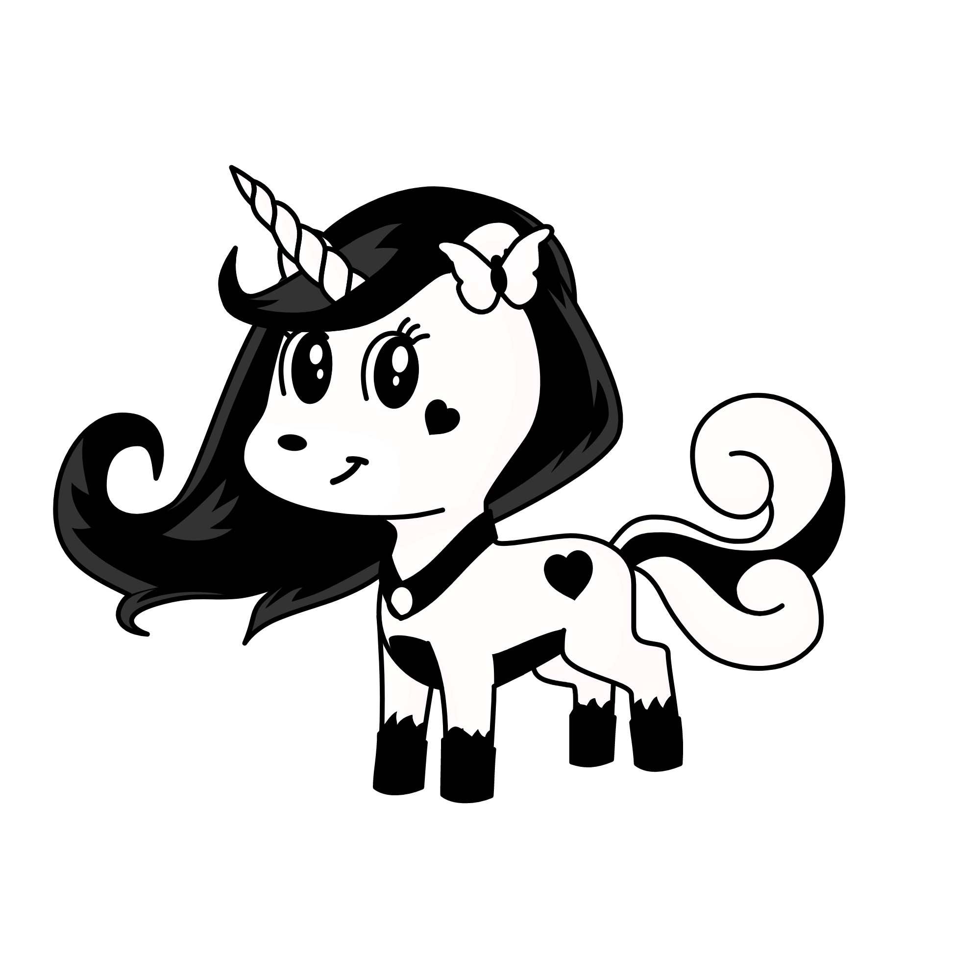 White, the unicorn