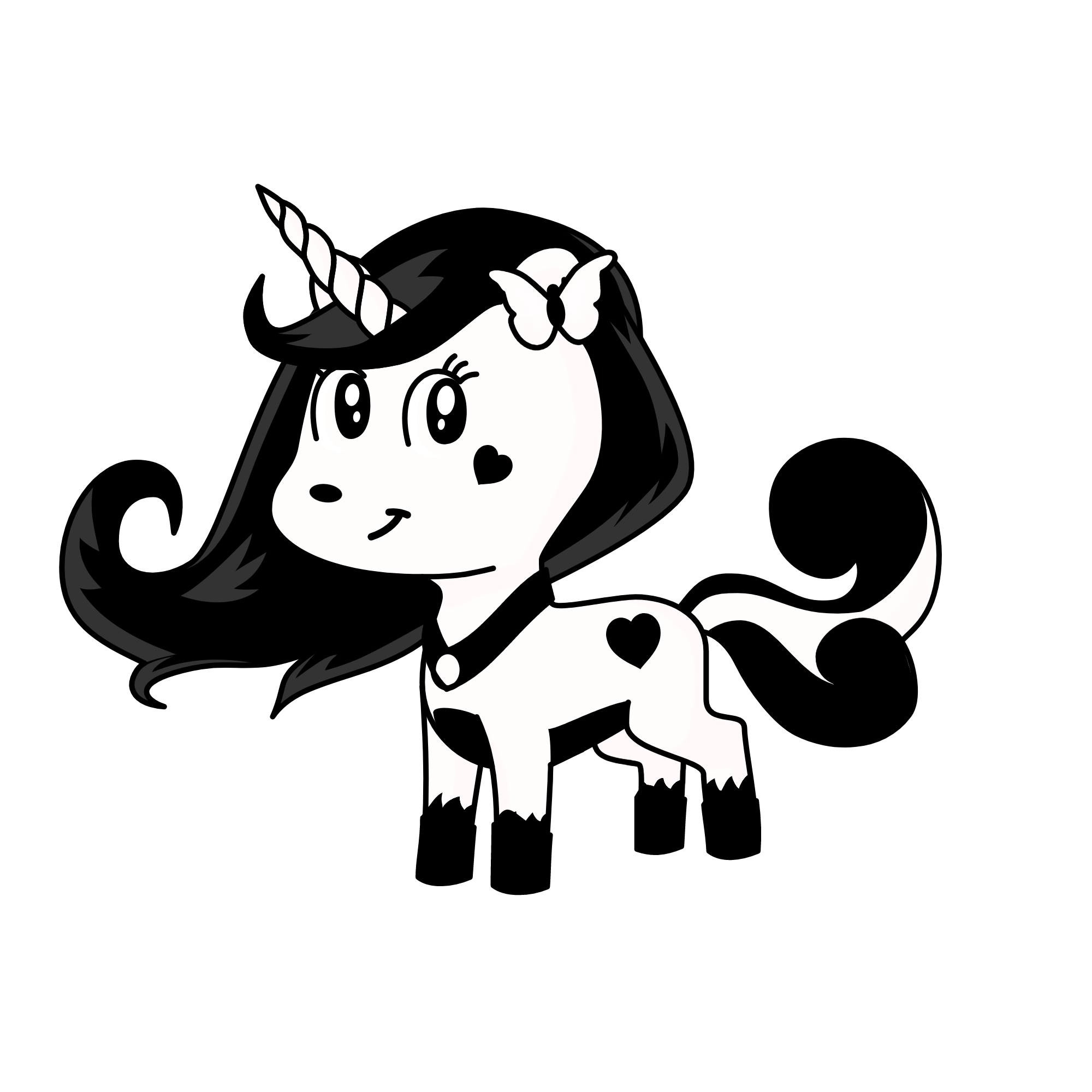 Black, the unicorn