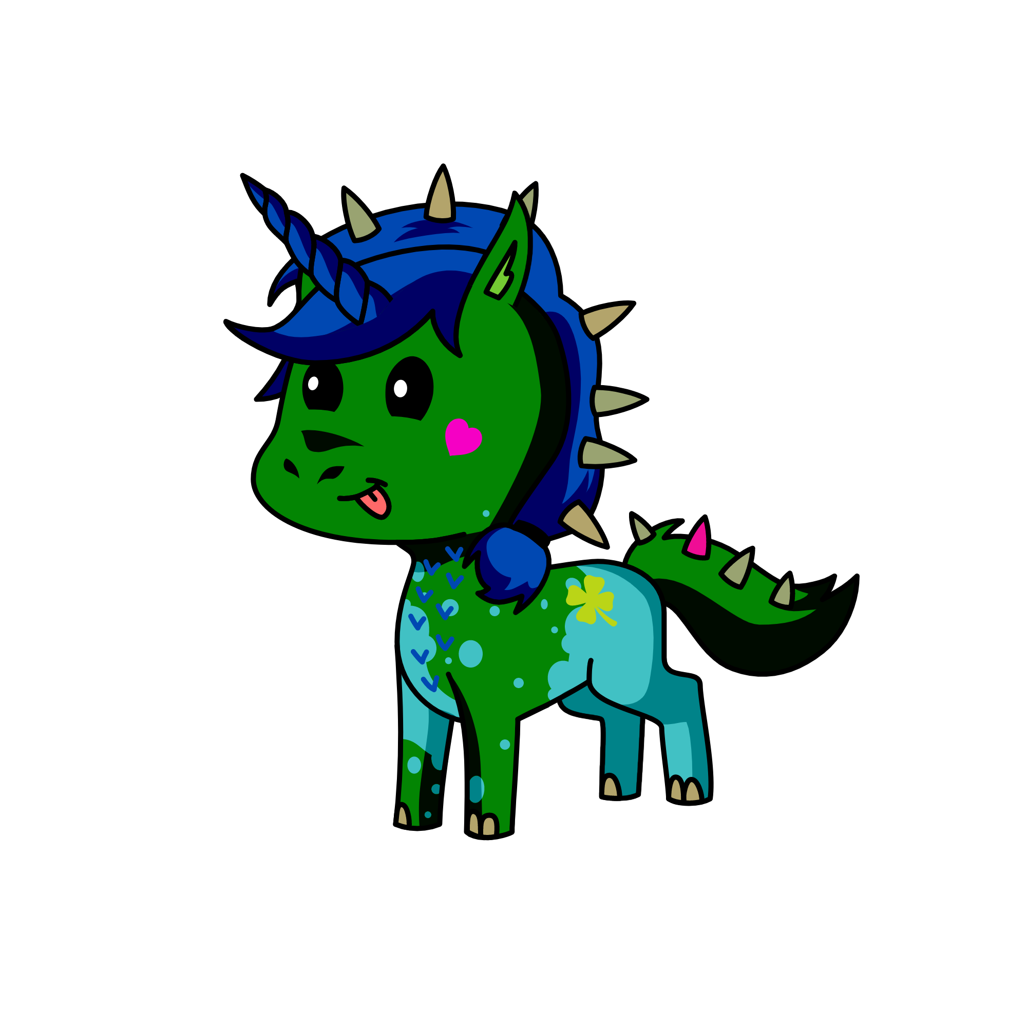 clover the dinosar, the unicorn
