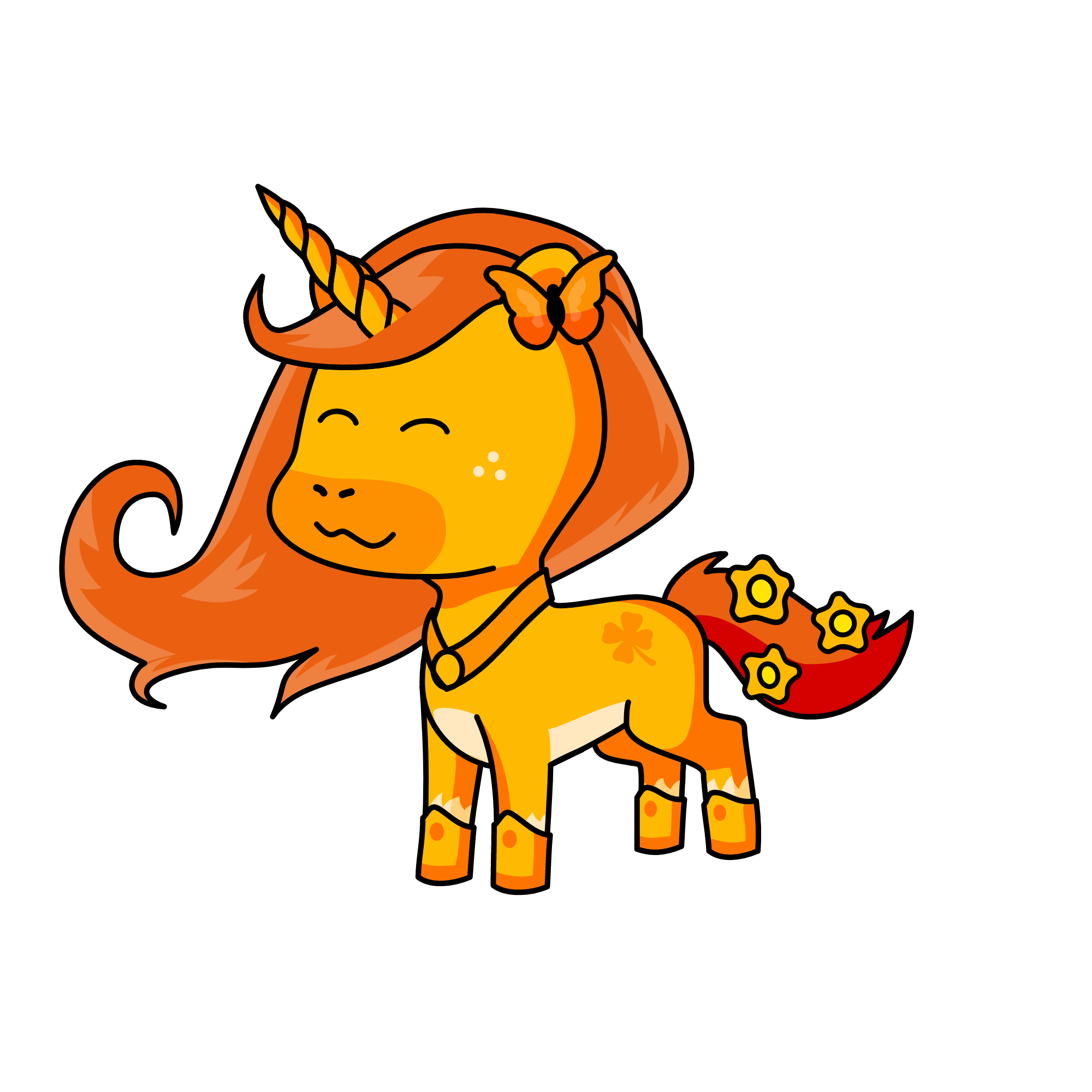 Princess Goldie, the unicorn