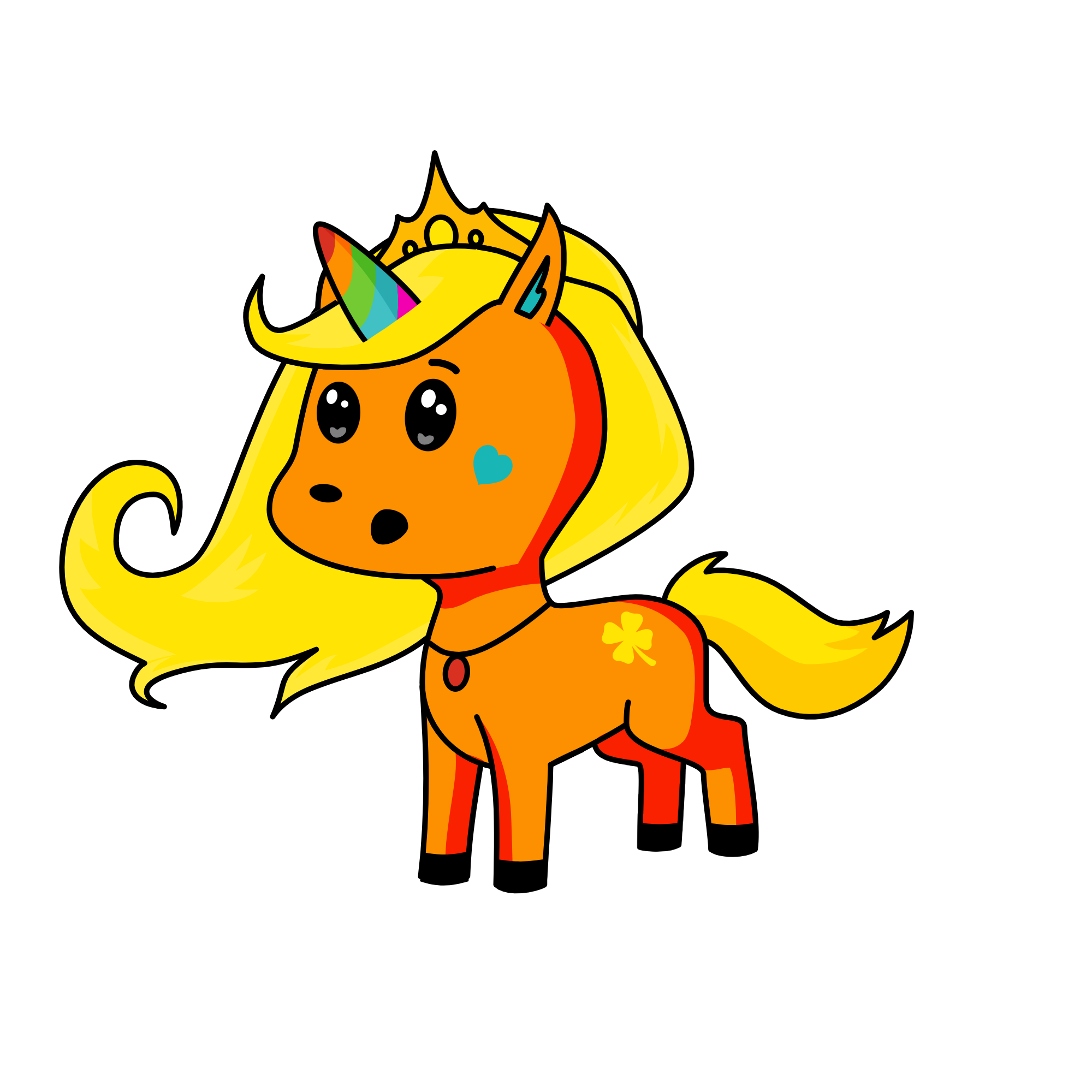 Sunset, the unicorn