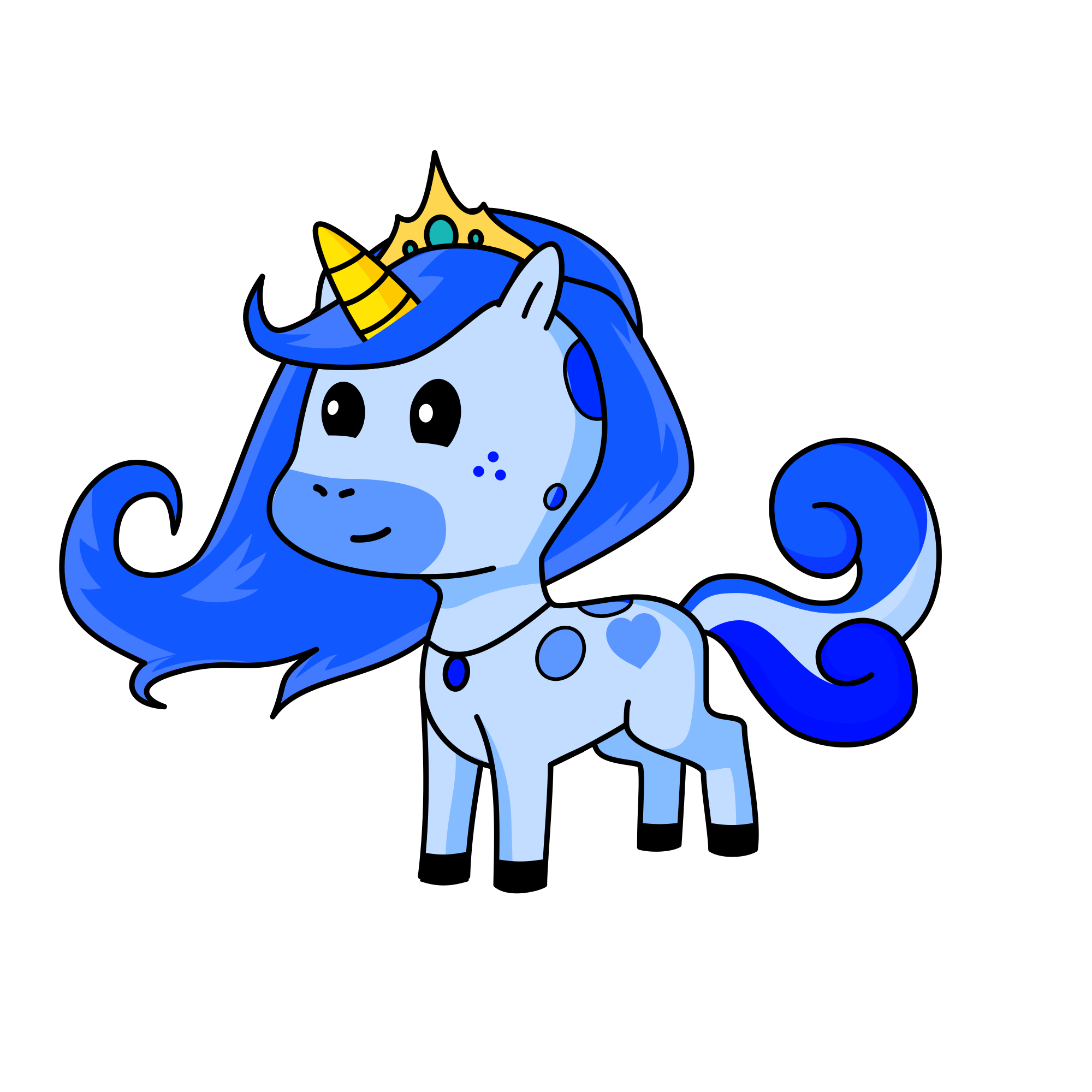 Elsa wolf wolf purrr, the unicorn