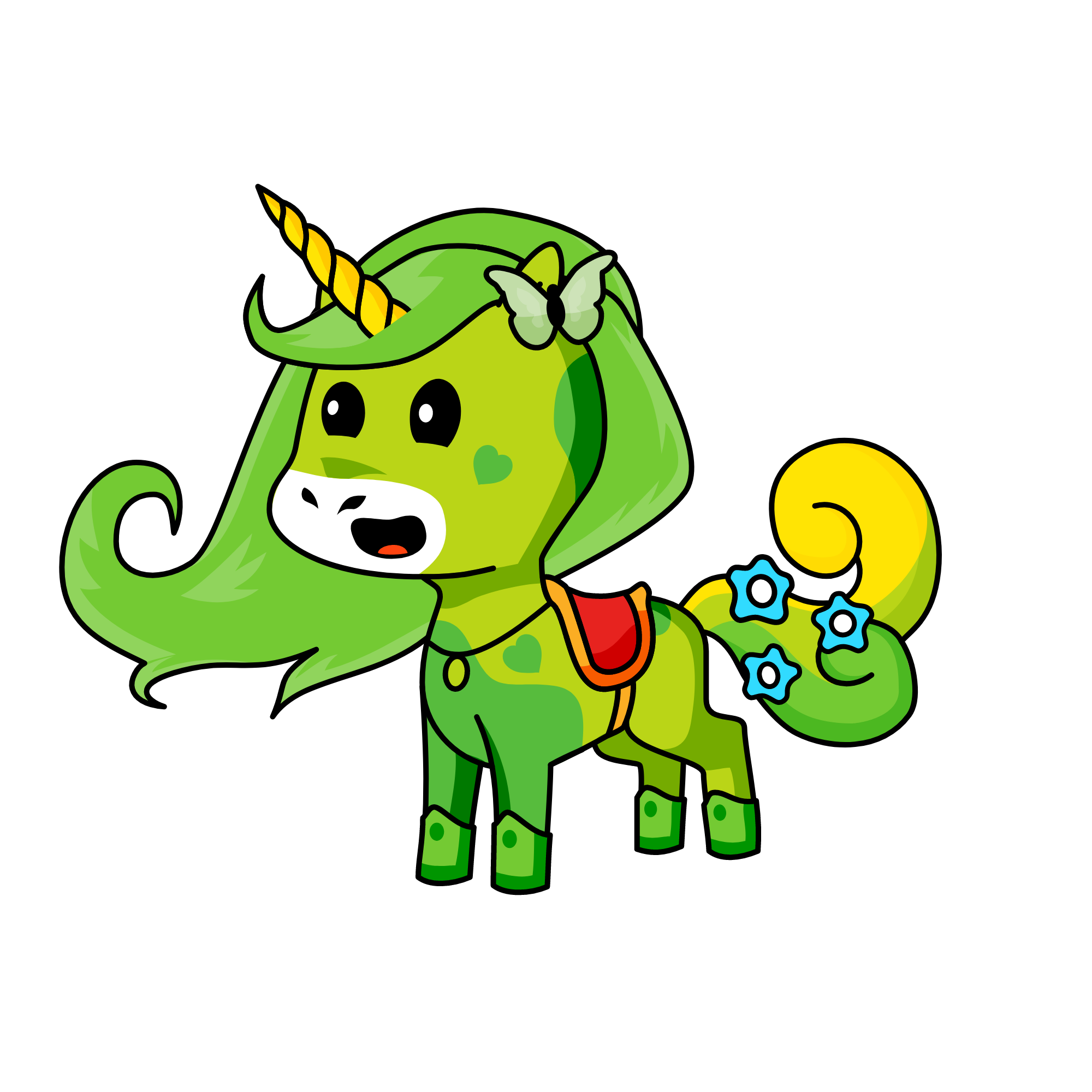 Greeny, the unicorn