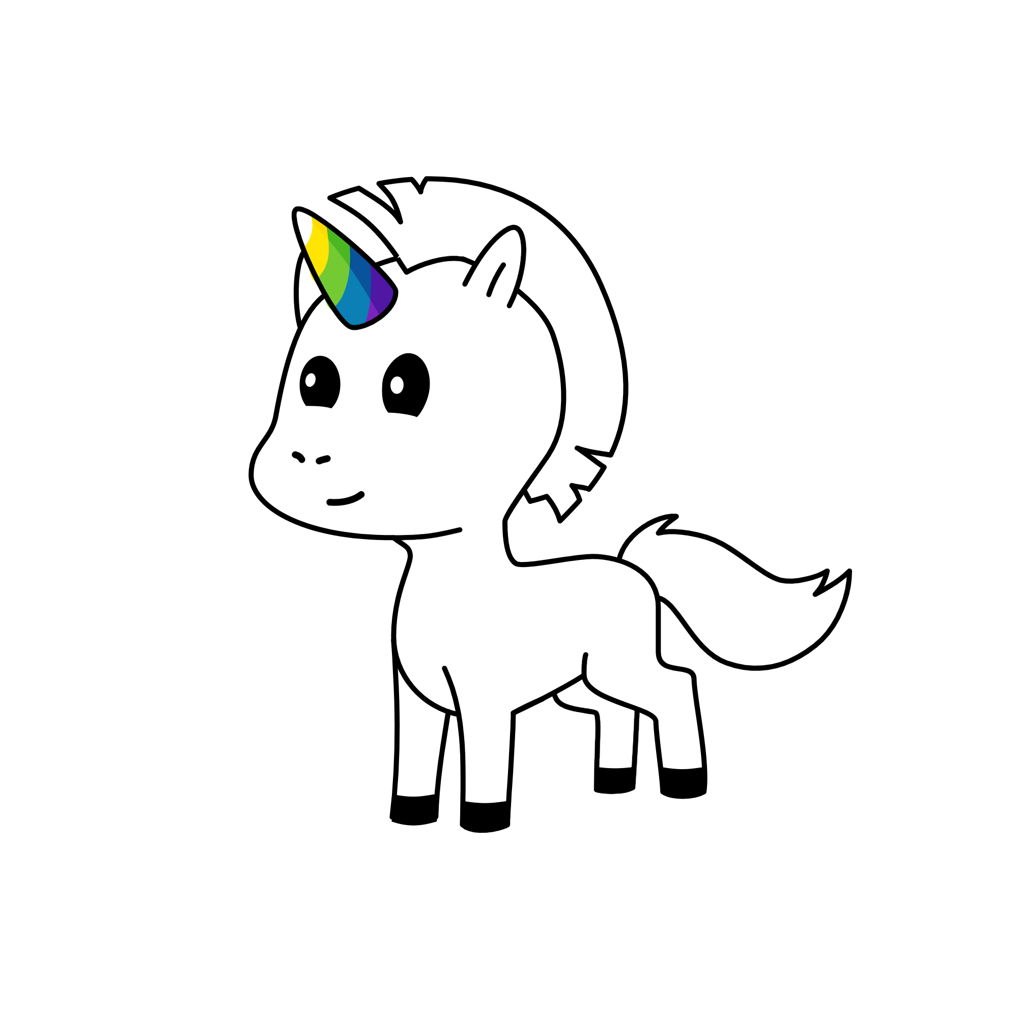 Rainbow, the unicorn