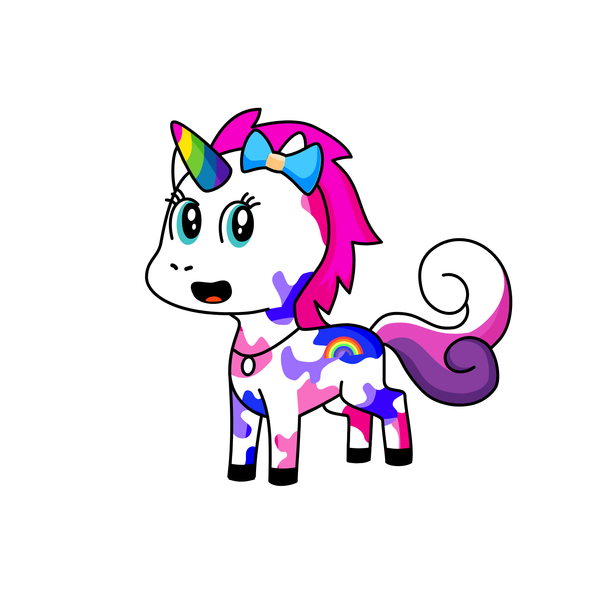 rainbow sparkle butt, the unicorn