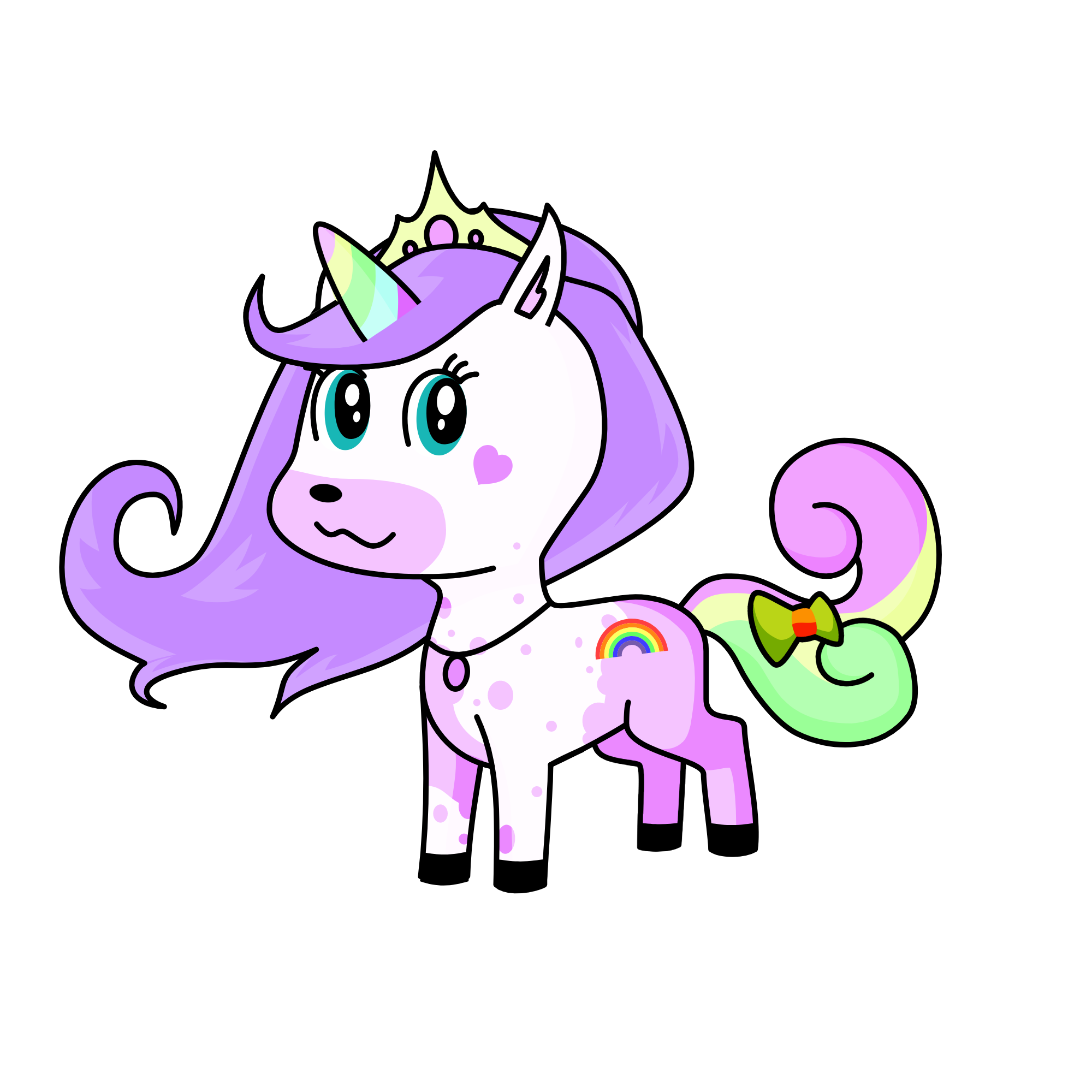 Rainbow unicorn, the unicorn