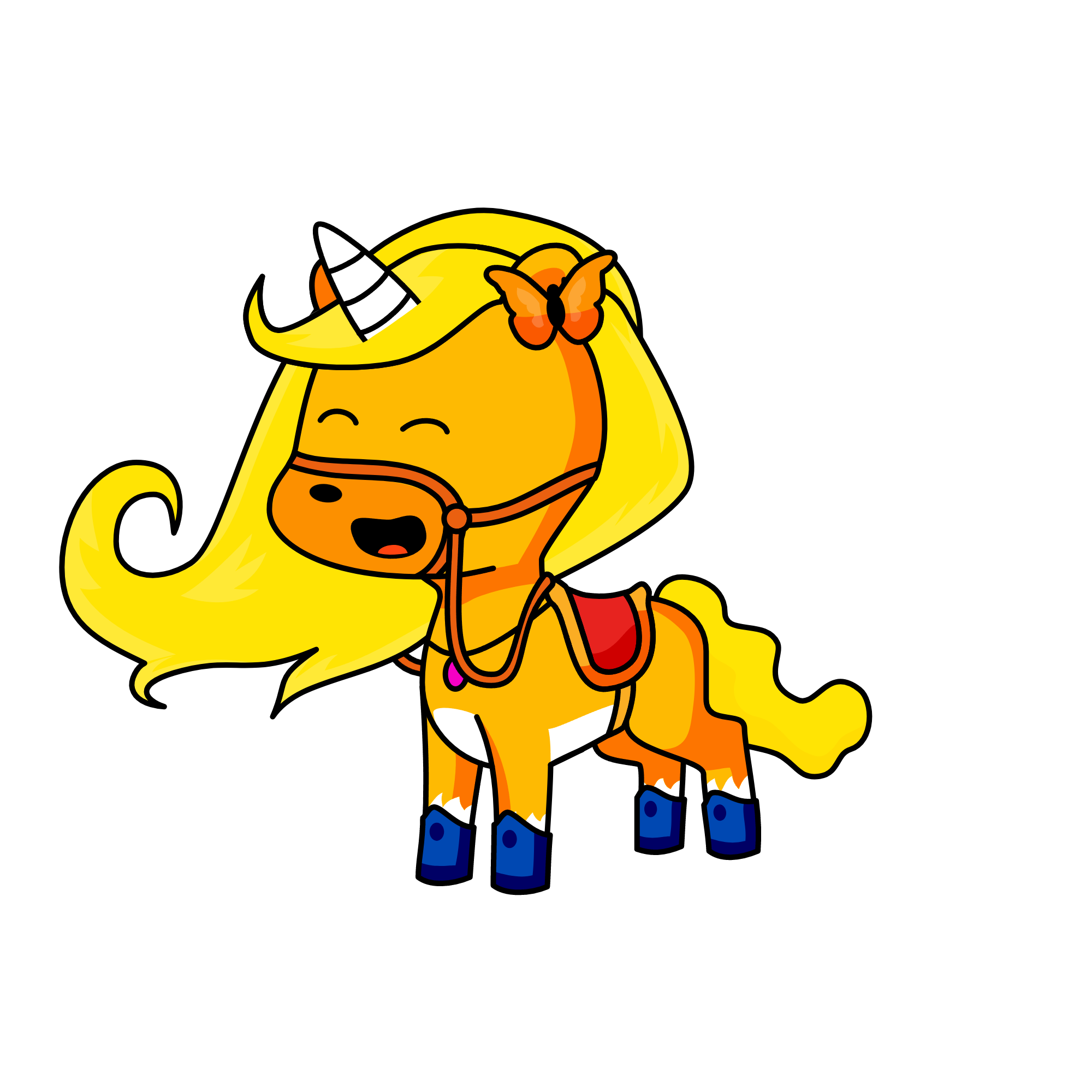 Let's Ride a Horse, the unicorn