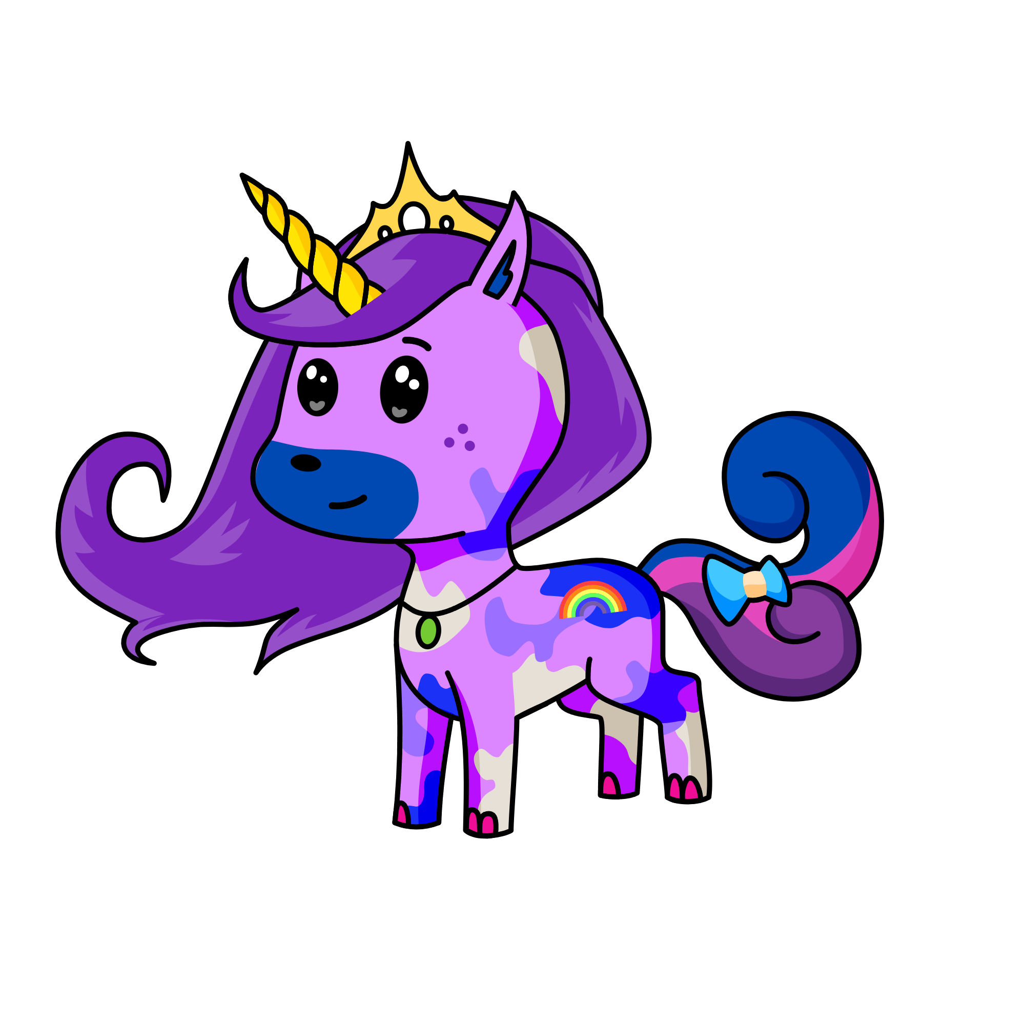 Purple Uni, the unicorn