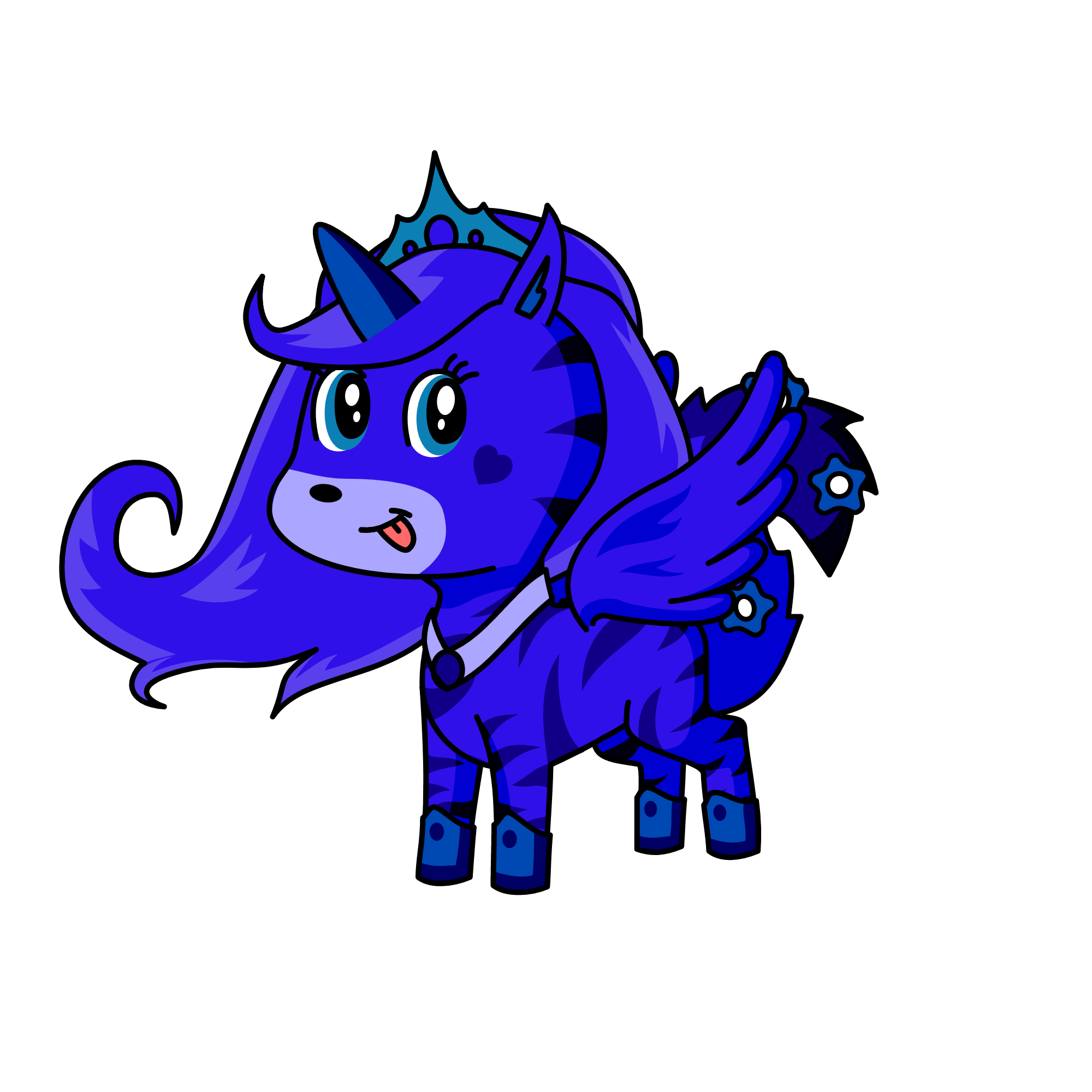 blue queen, the unicorn