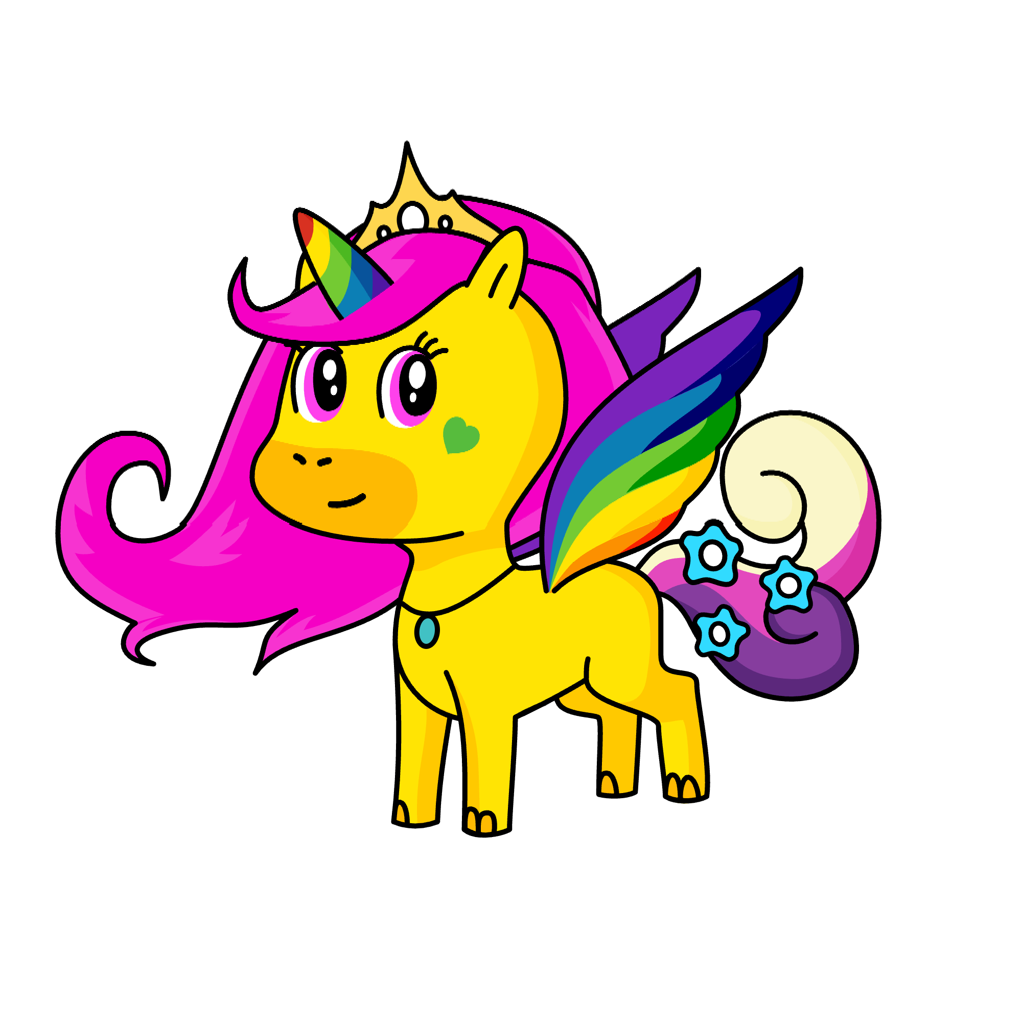 Colored Alicorn, the unicorn