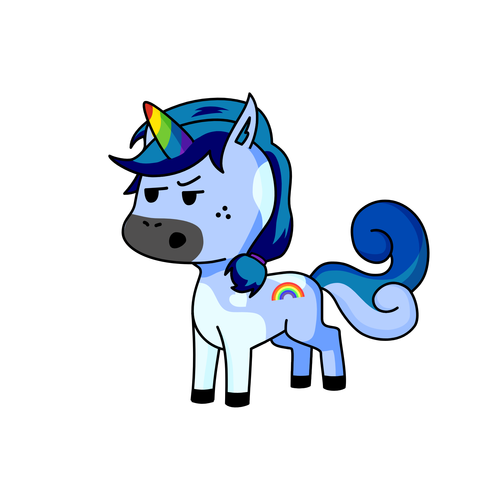 Rainbow dash, the unicorn