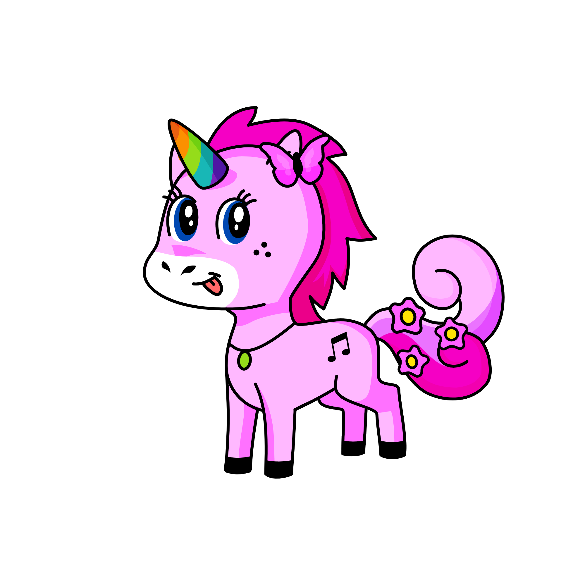 sparkle muffin, the unicorn