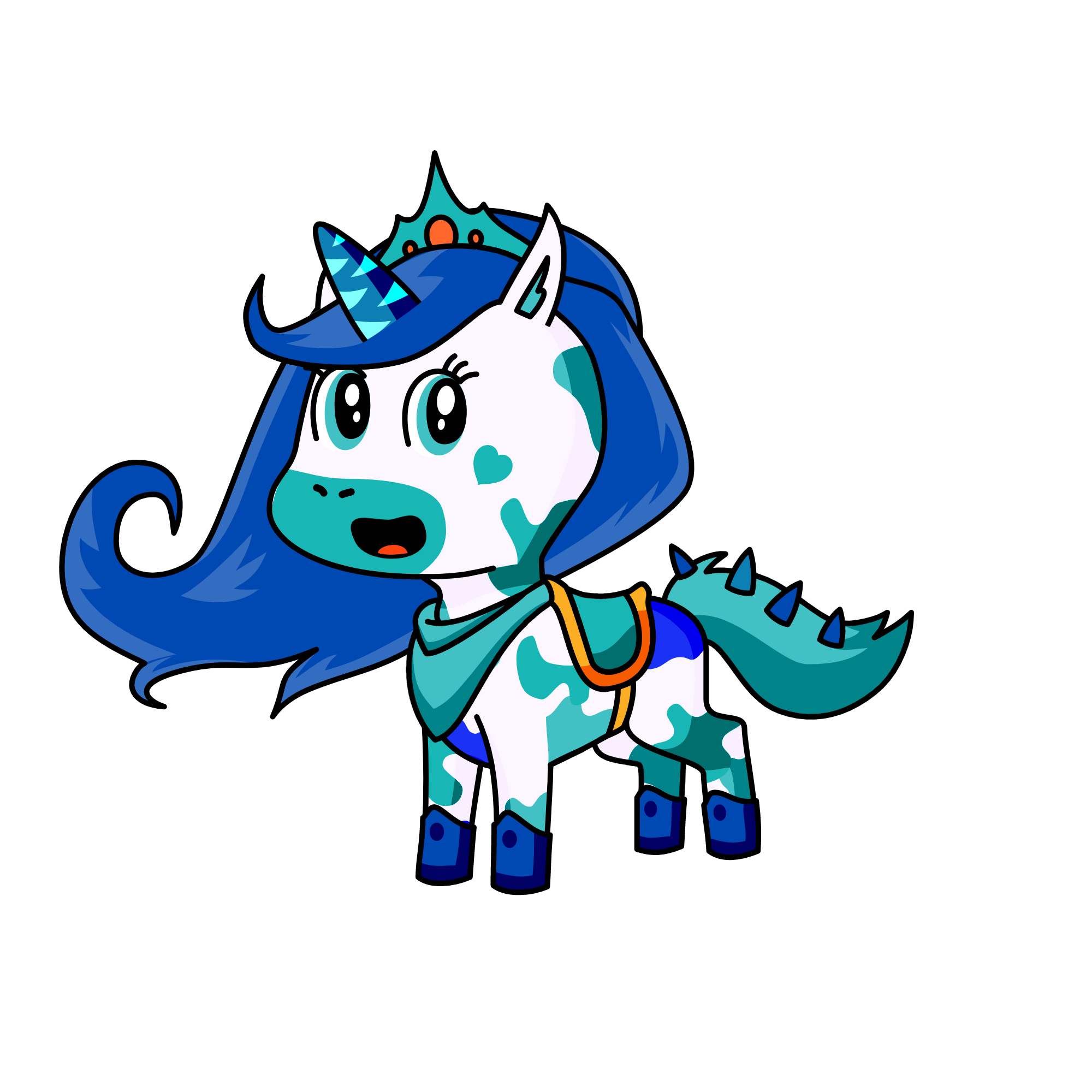 Blue Marshmallow, the unicorn