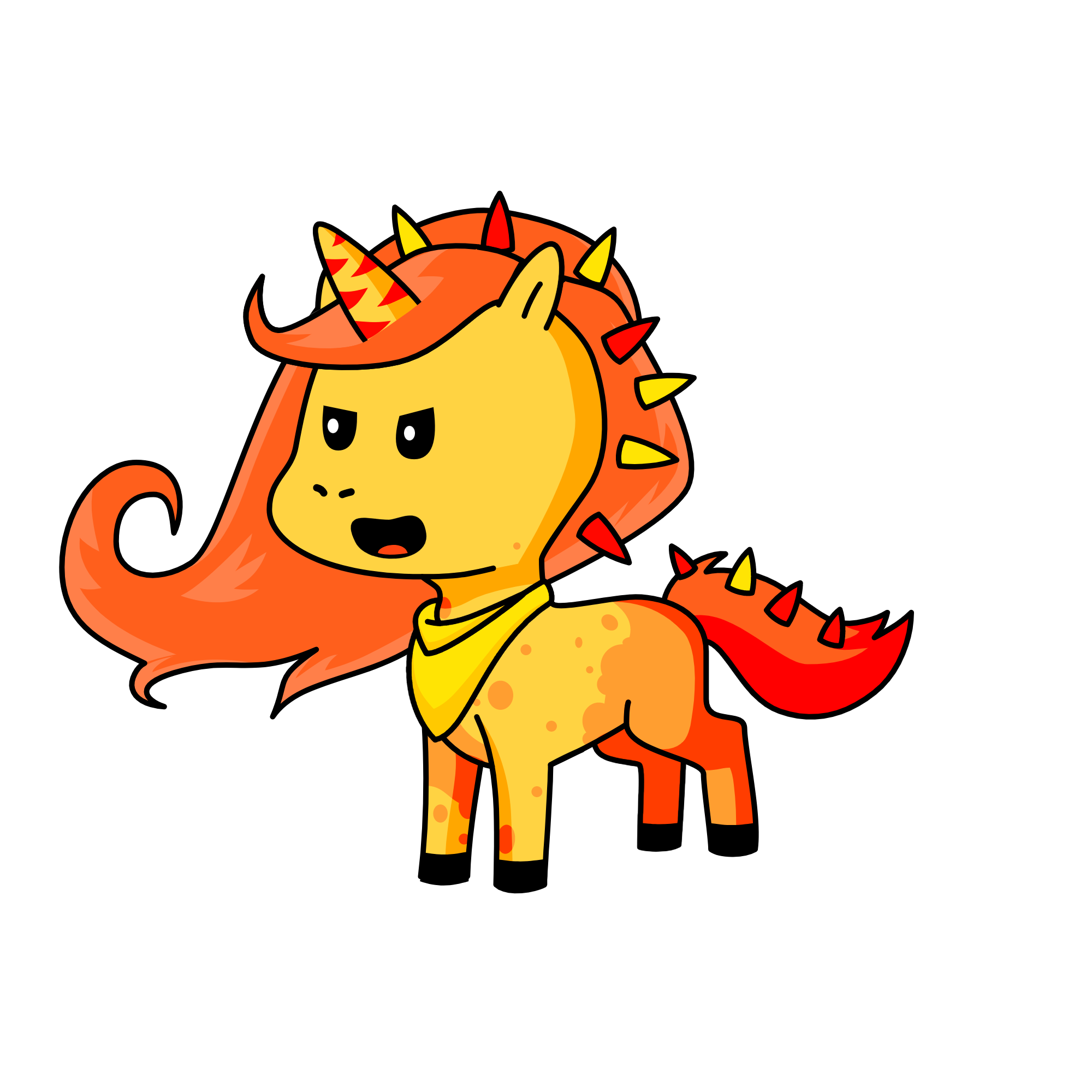 Fire, the unicorn