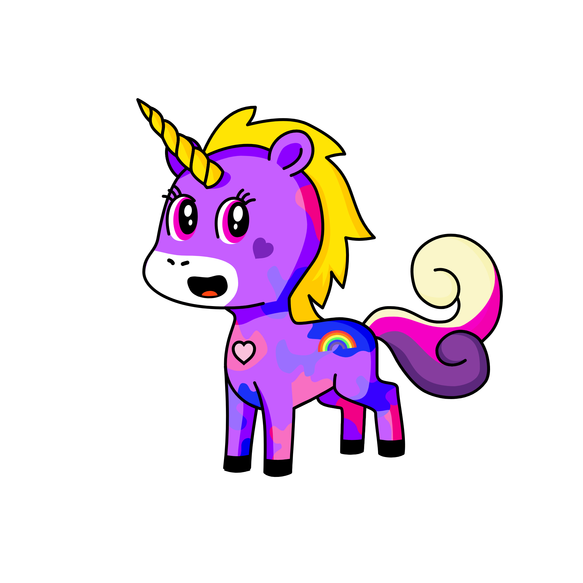 rainbowcorn, the unicorn