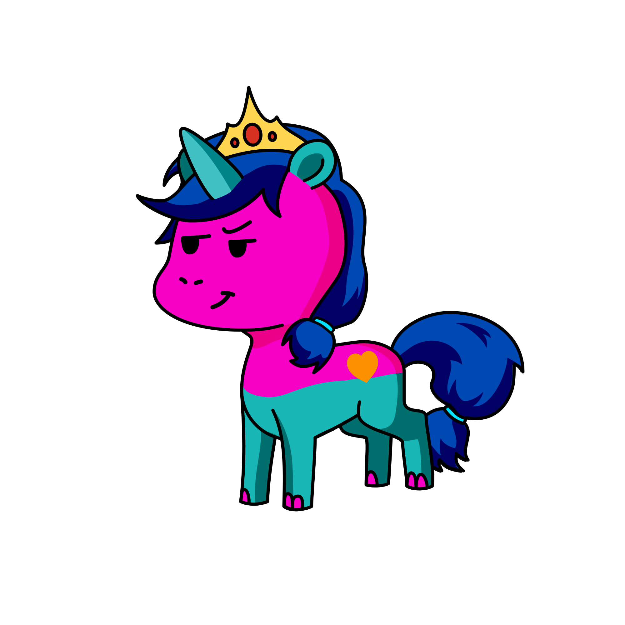 Sparkle pink horn , the unicorn