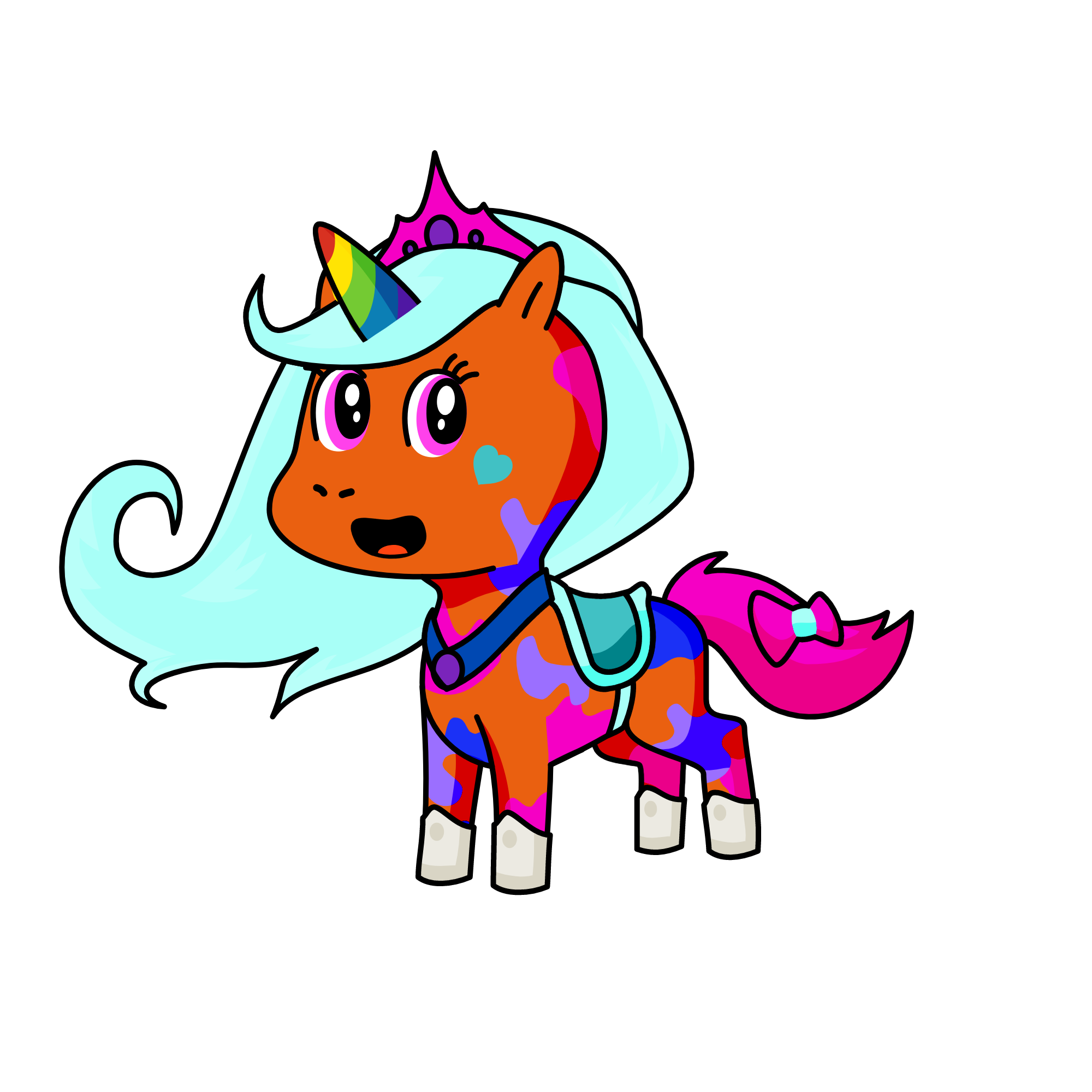 Rainbow, the unicorn
