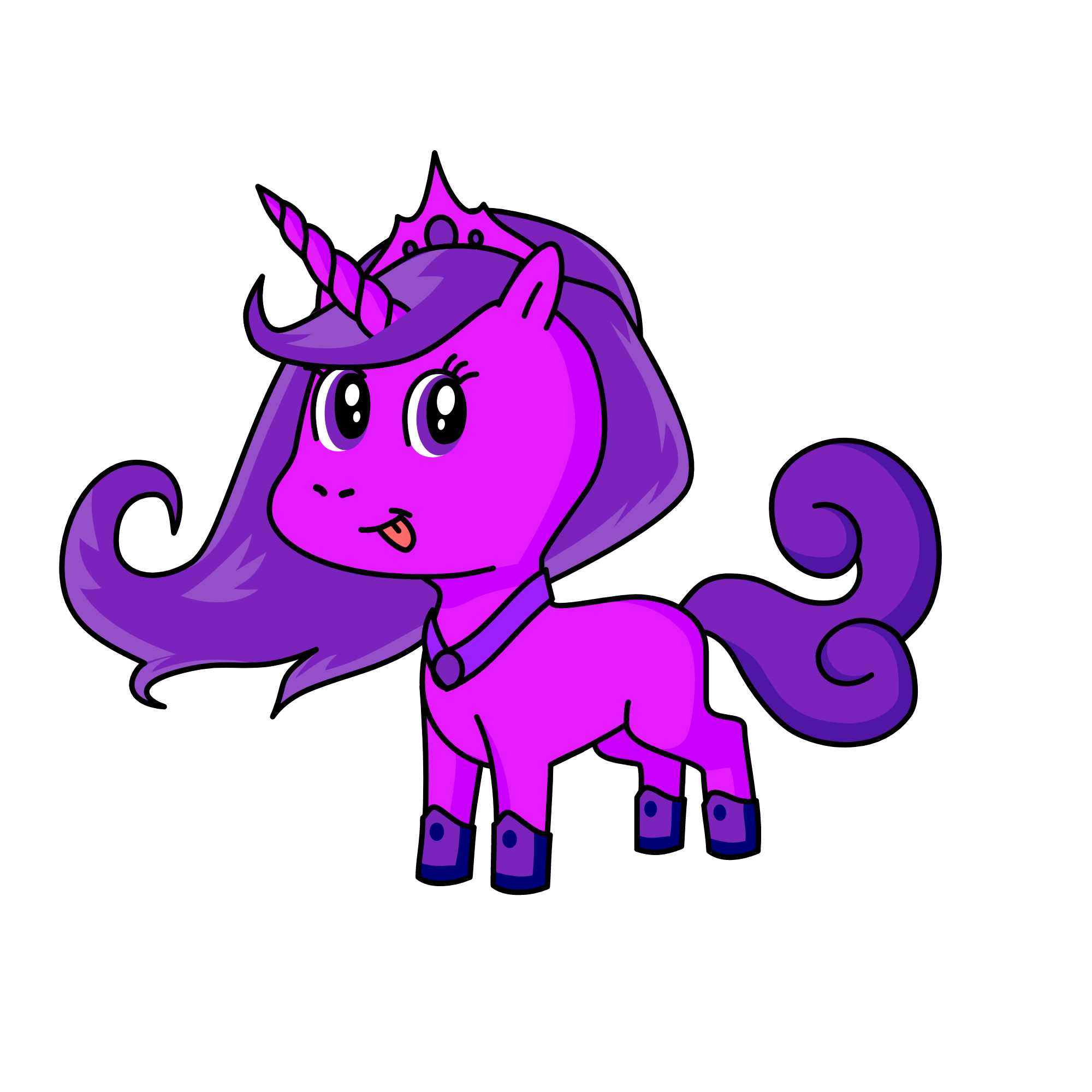 Purple , the unicorn