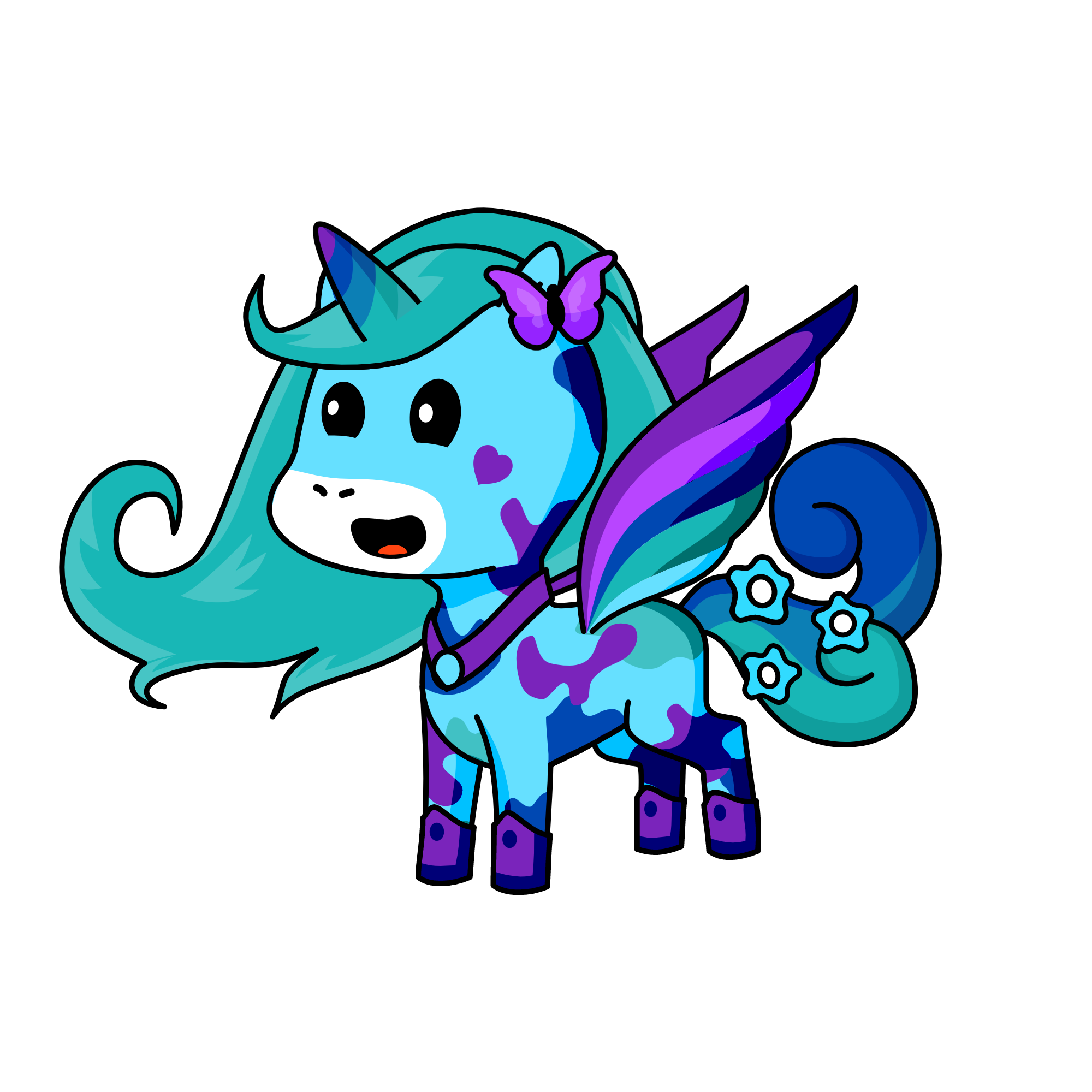 flutter, the unicorn