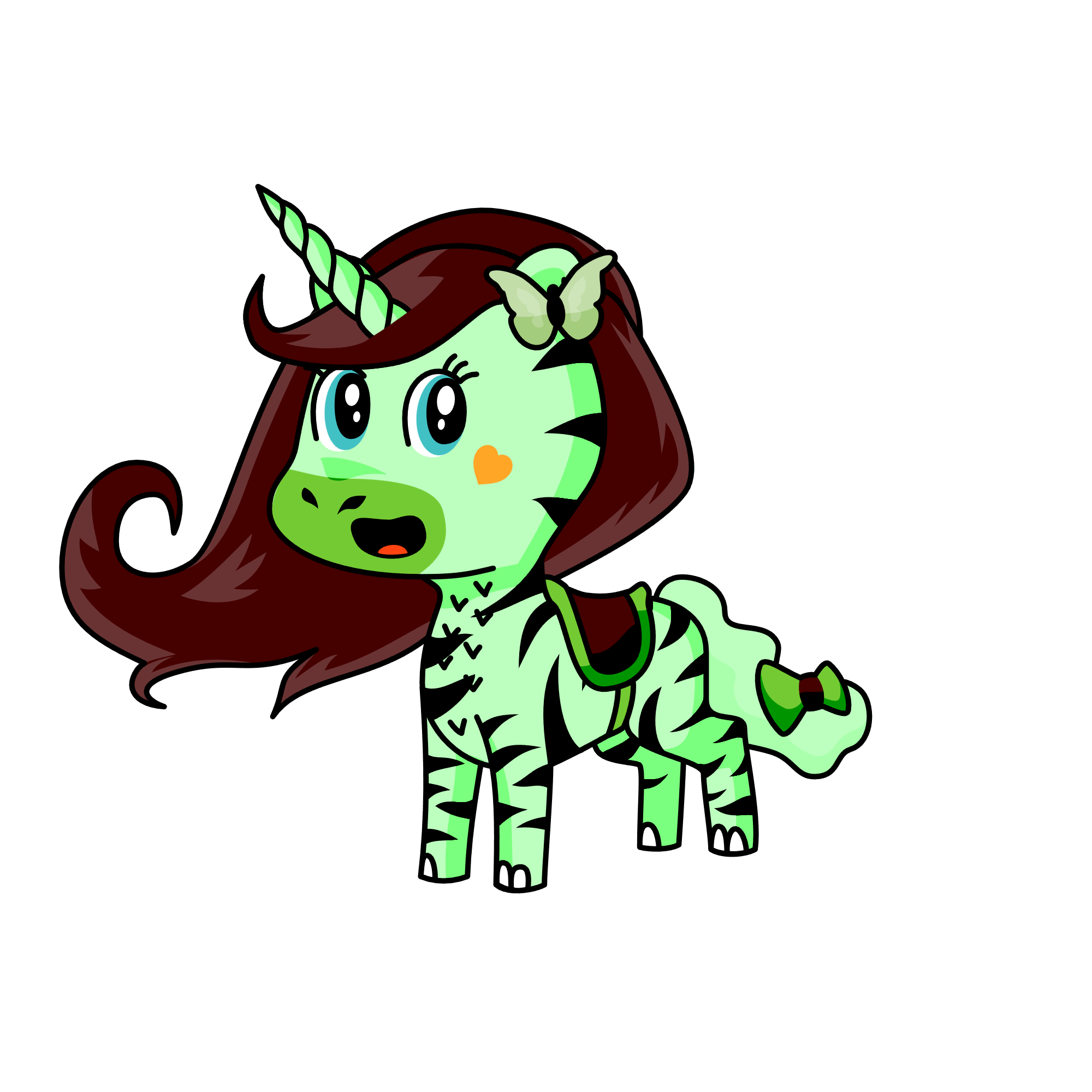 green, the unicorn
