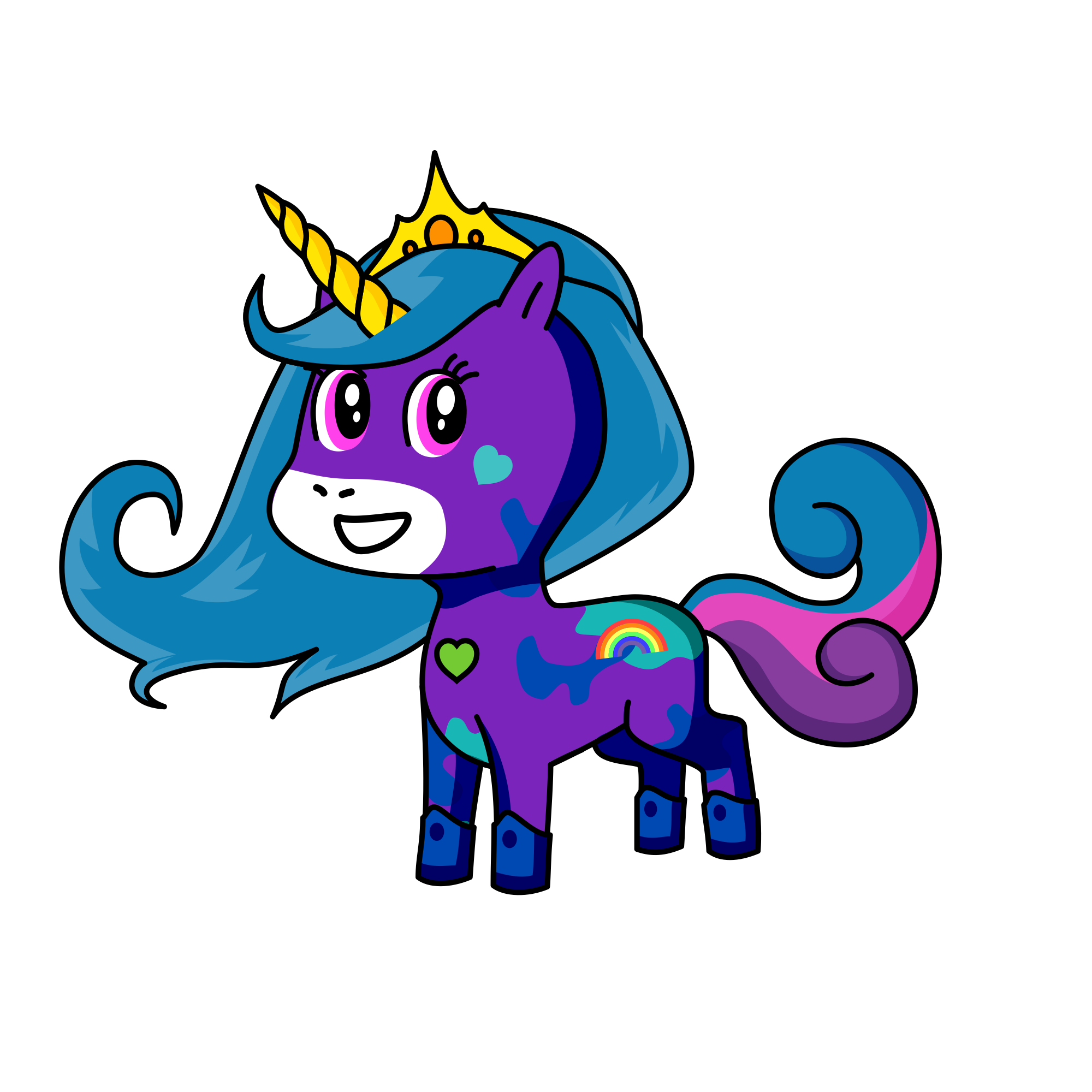 Tropical sun, the unicorn