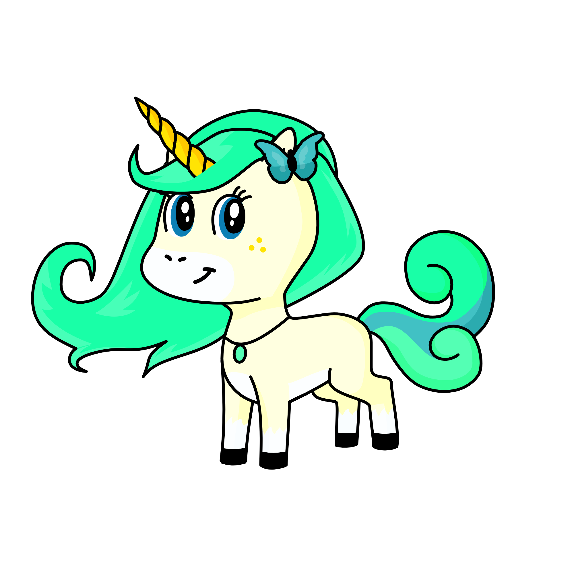 Mintie, the unicorn
