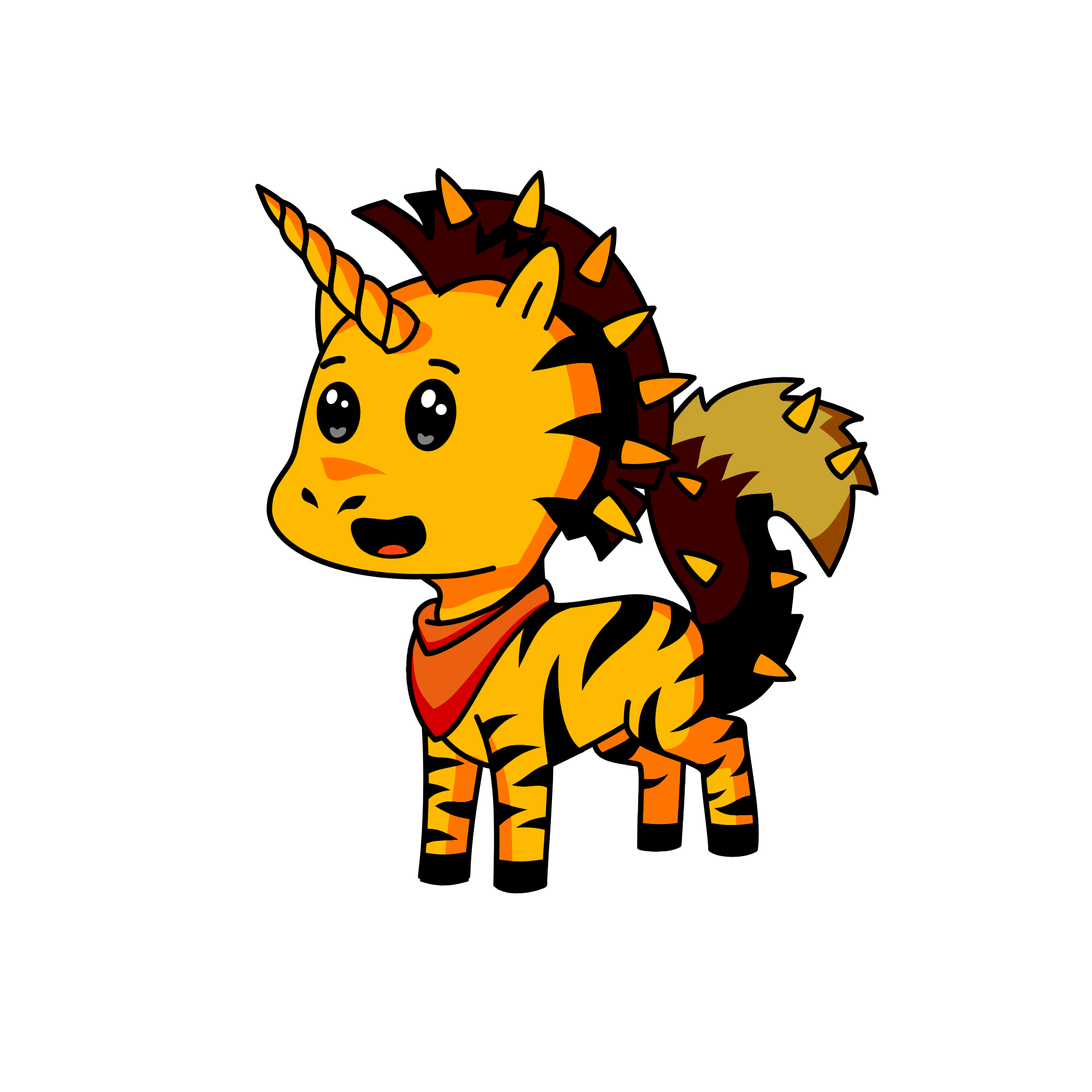 Spikey, the unicorn