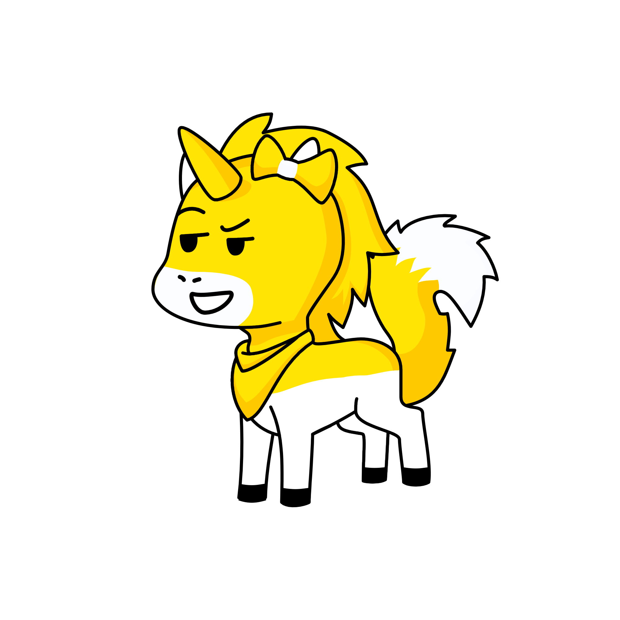 Yellow , the unicorn