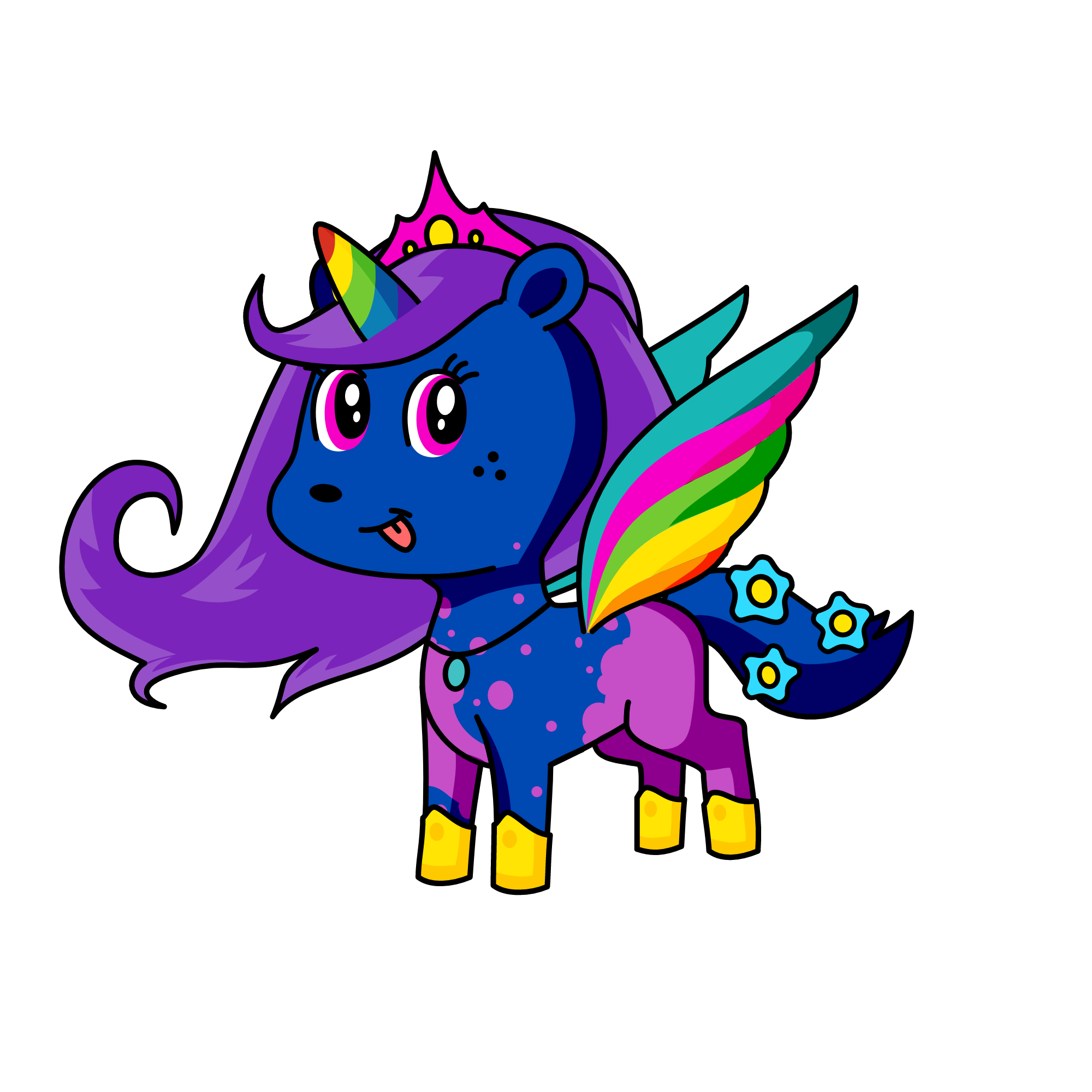 PURPLE PRINCESS, the unicorn