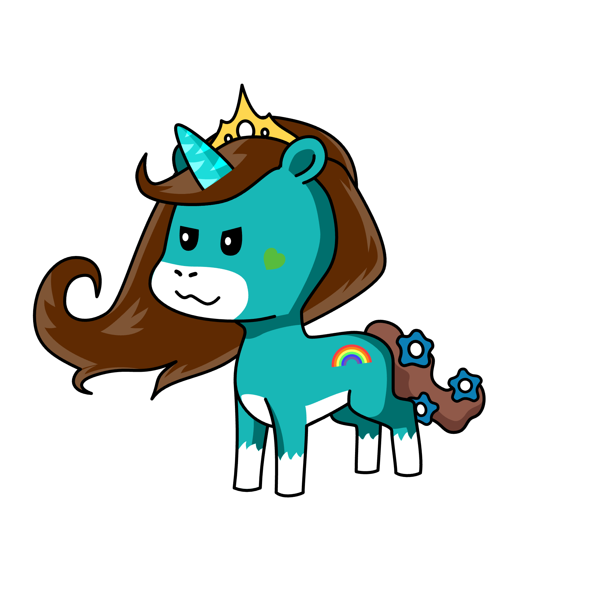 Blue, the unicorn