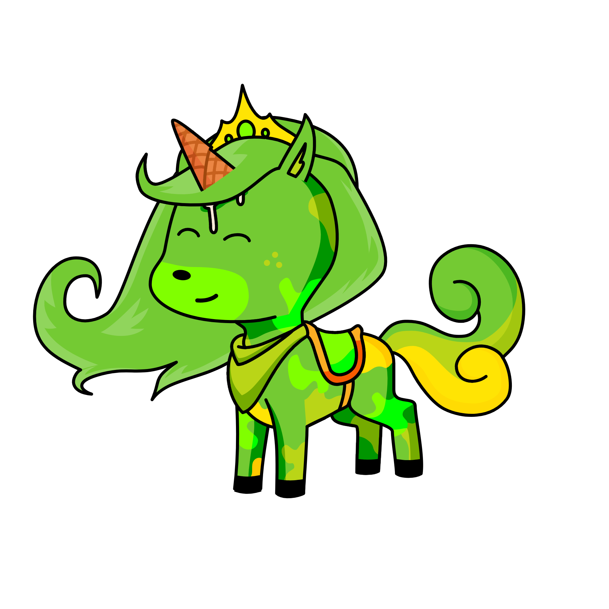 Green Queen, the unicorn