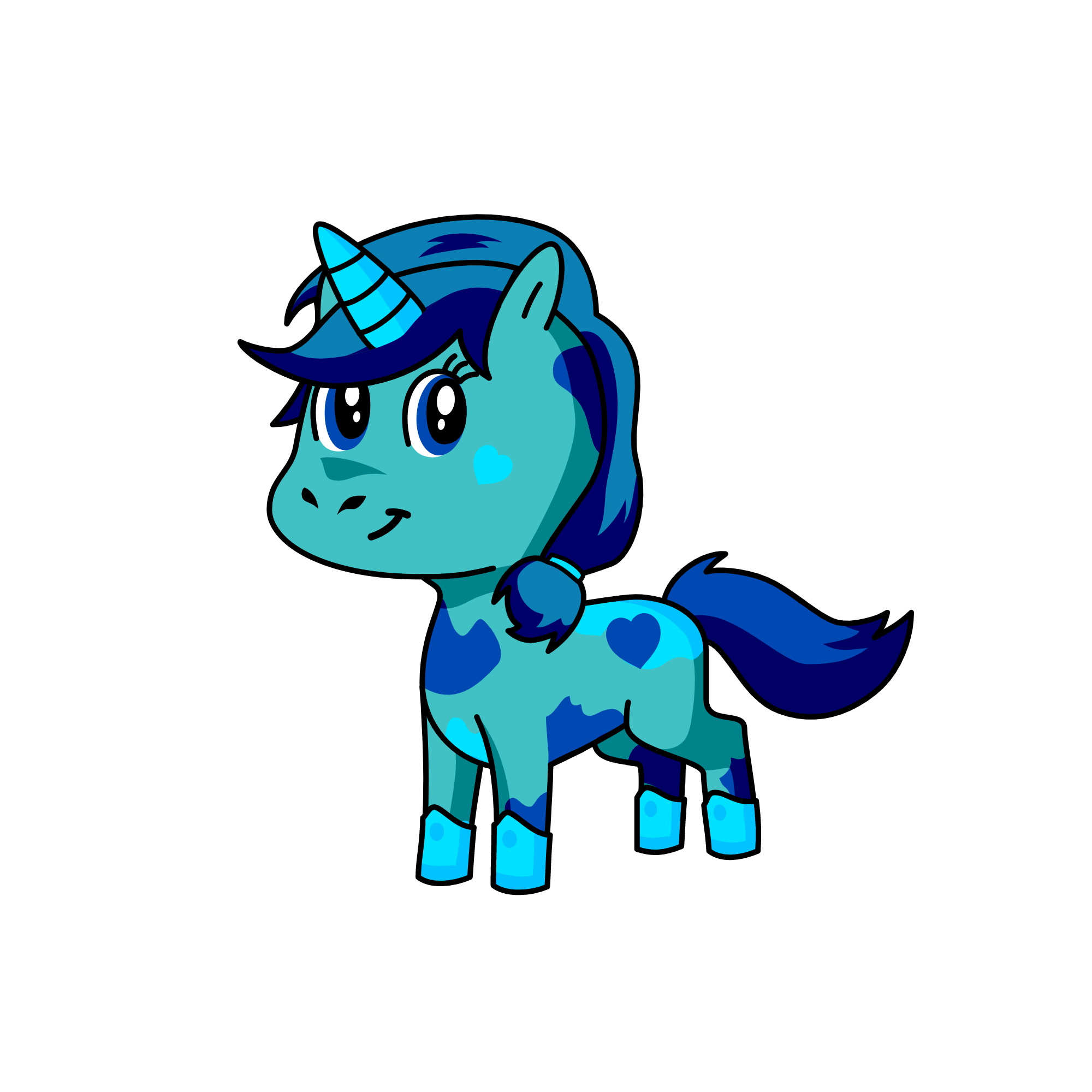 cute same 3 colors , the unicorn