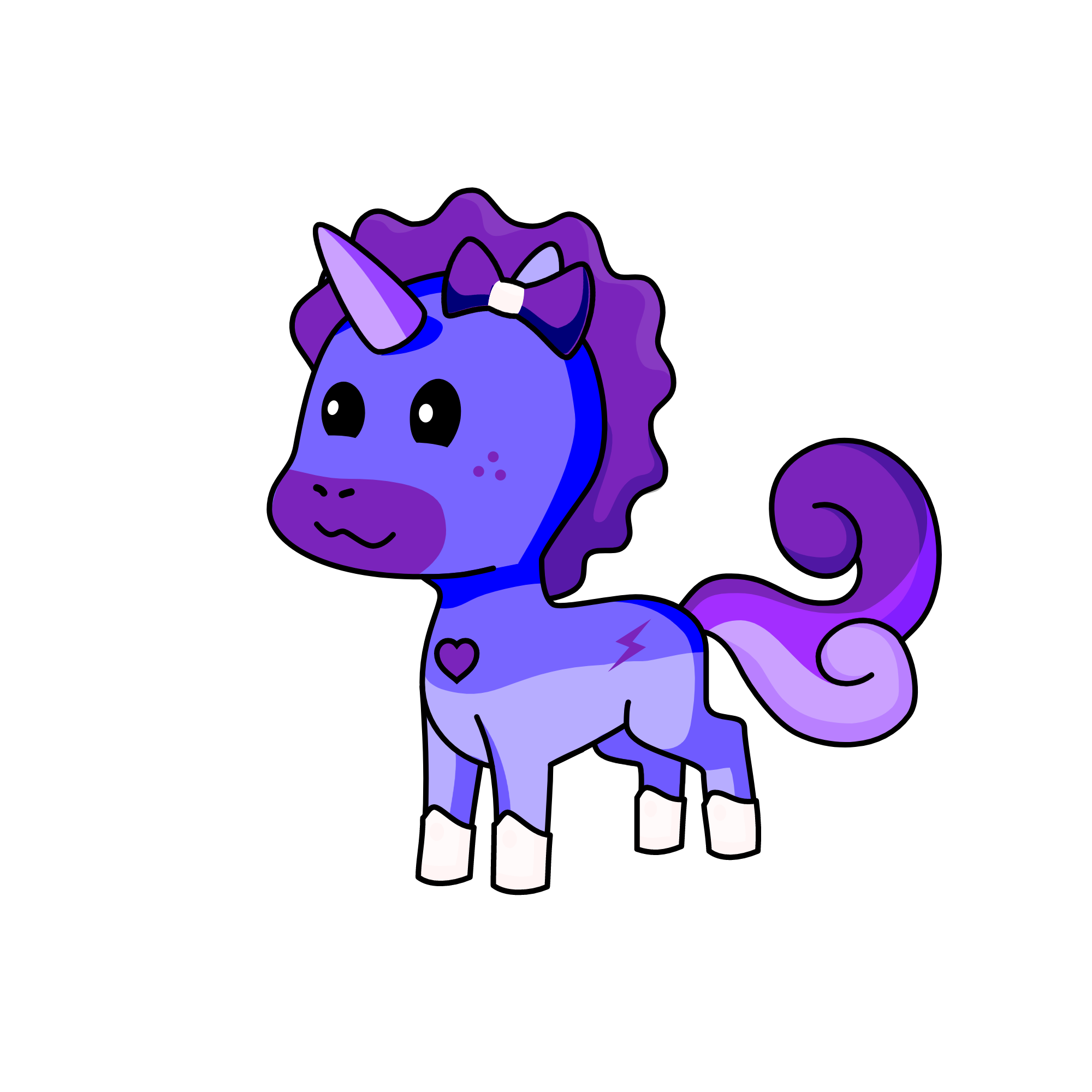 Violet, the unicorn