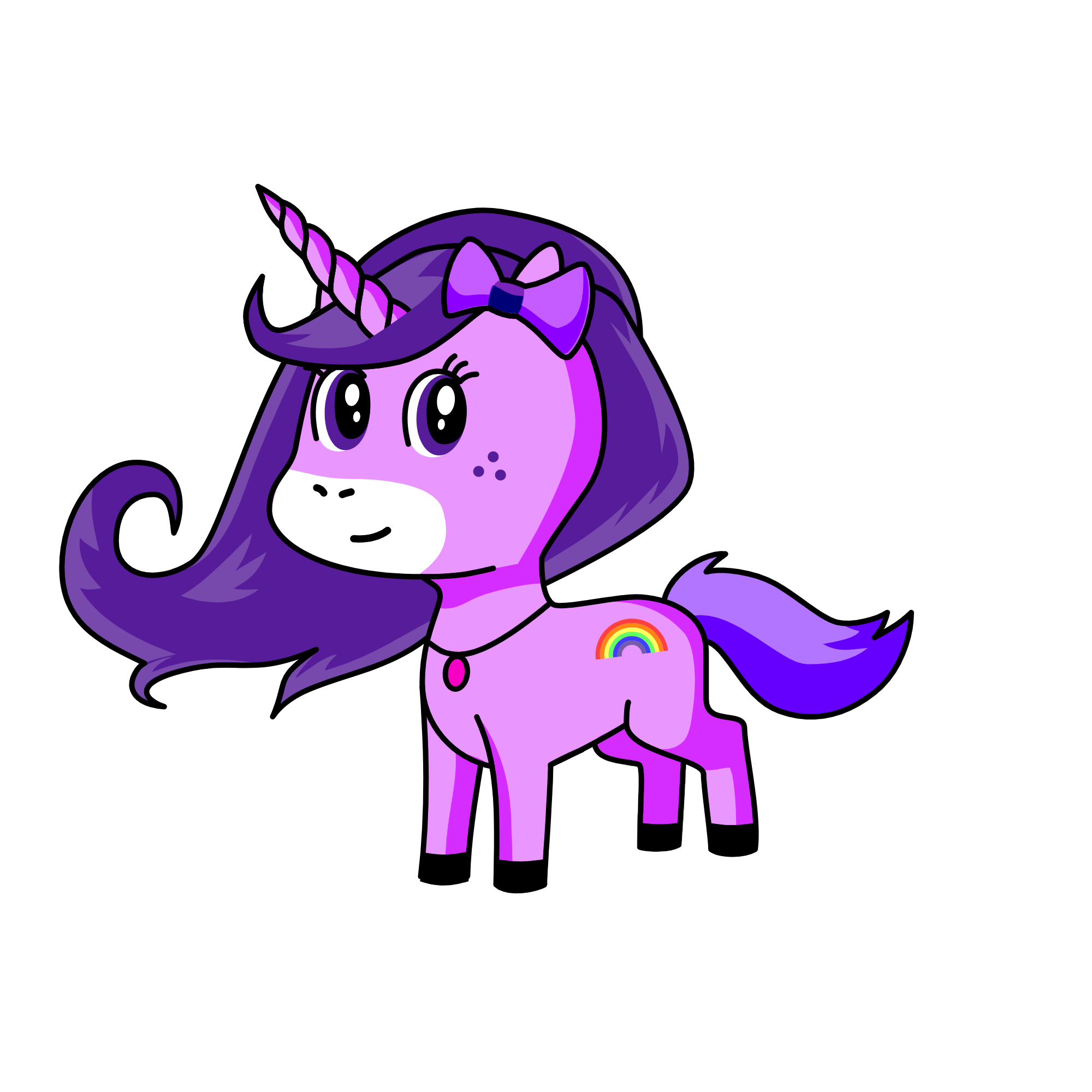 Violet, the unicorn