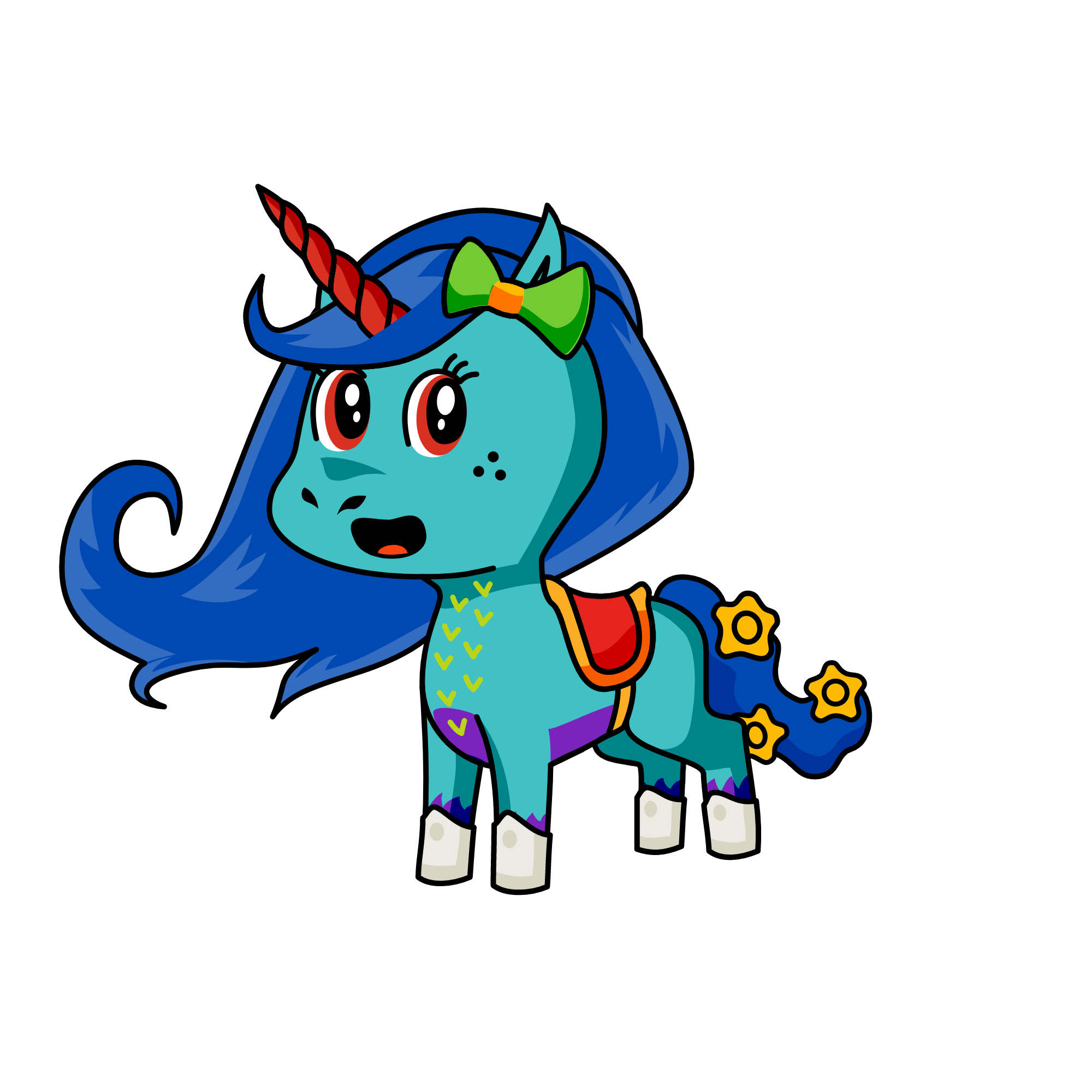 Blurg, the unicorn