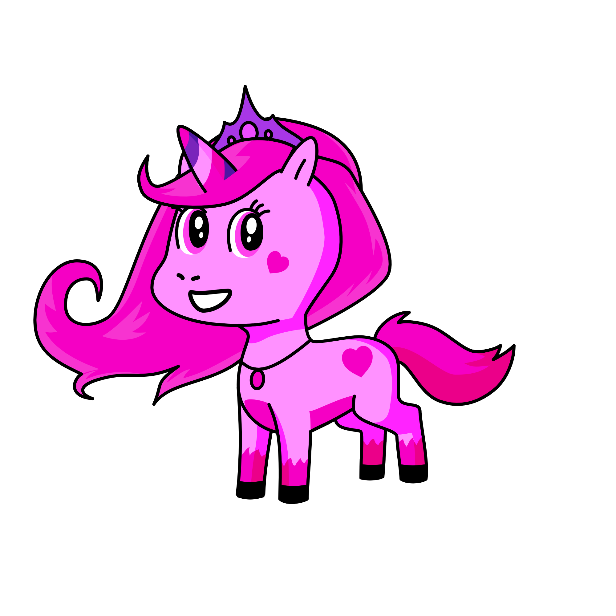 pink , the unicorn