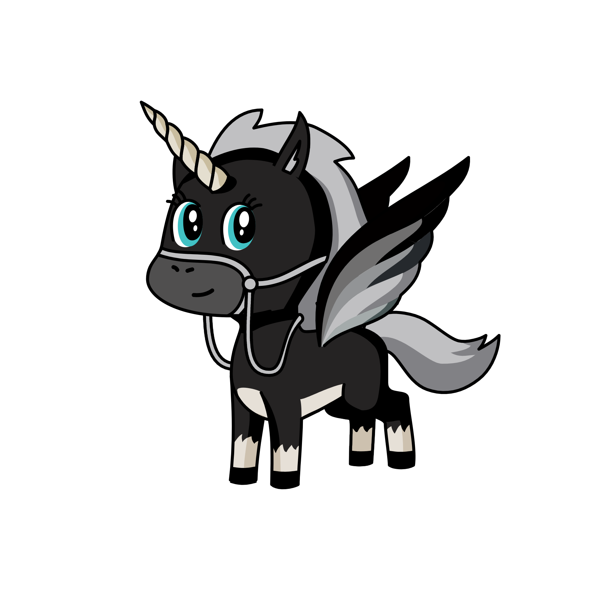 Ebony, the unicorn