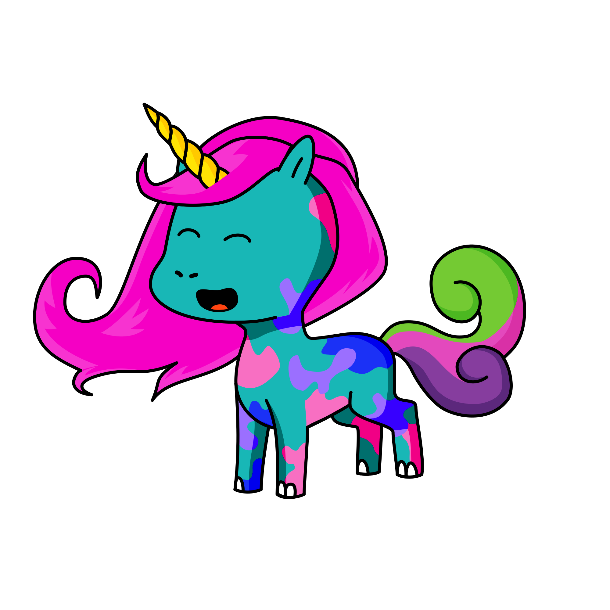 Sparkle rainbow, the unicorn