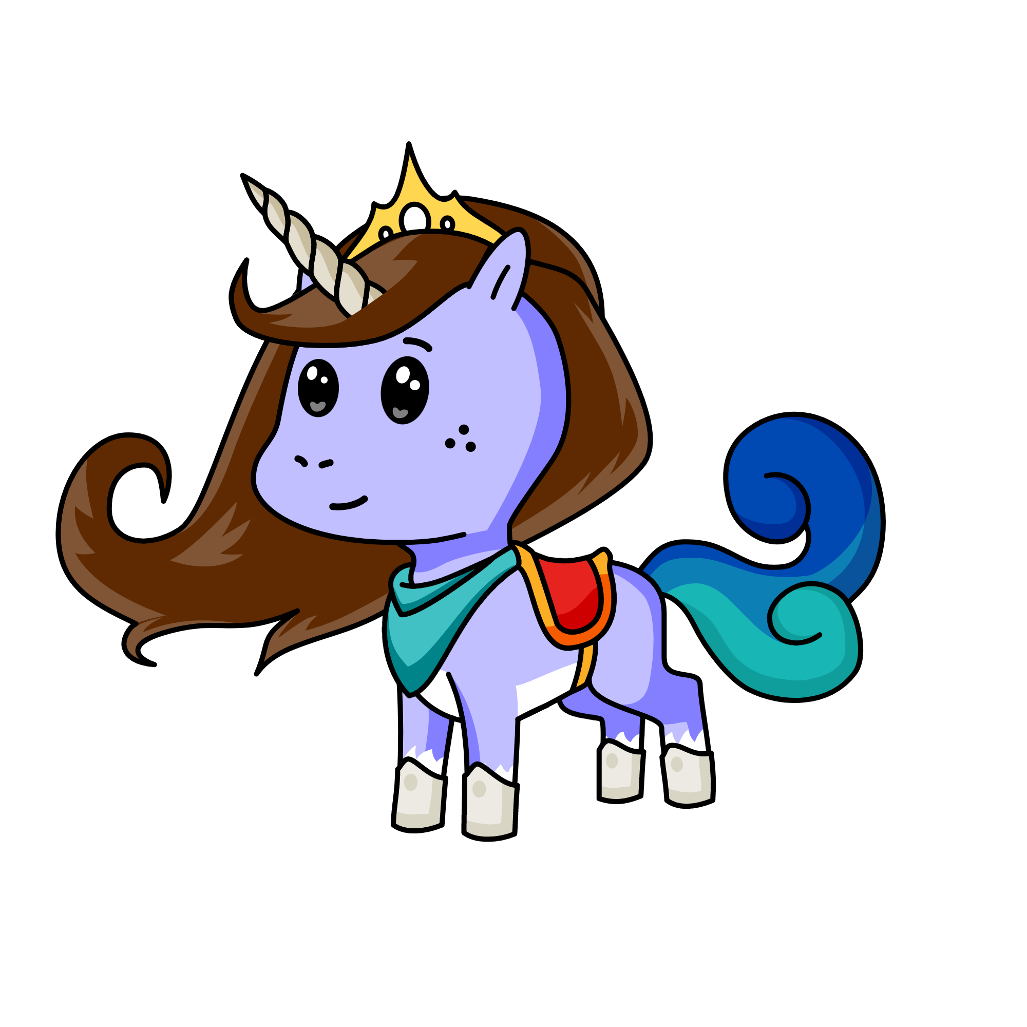 QUEEN PURPLE, the unicorn