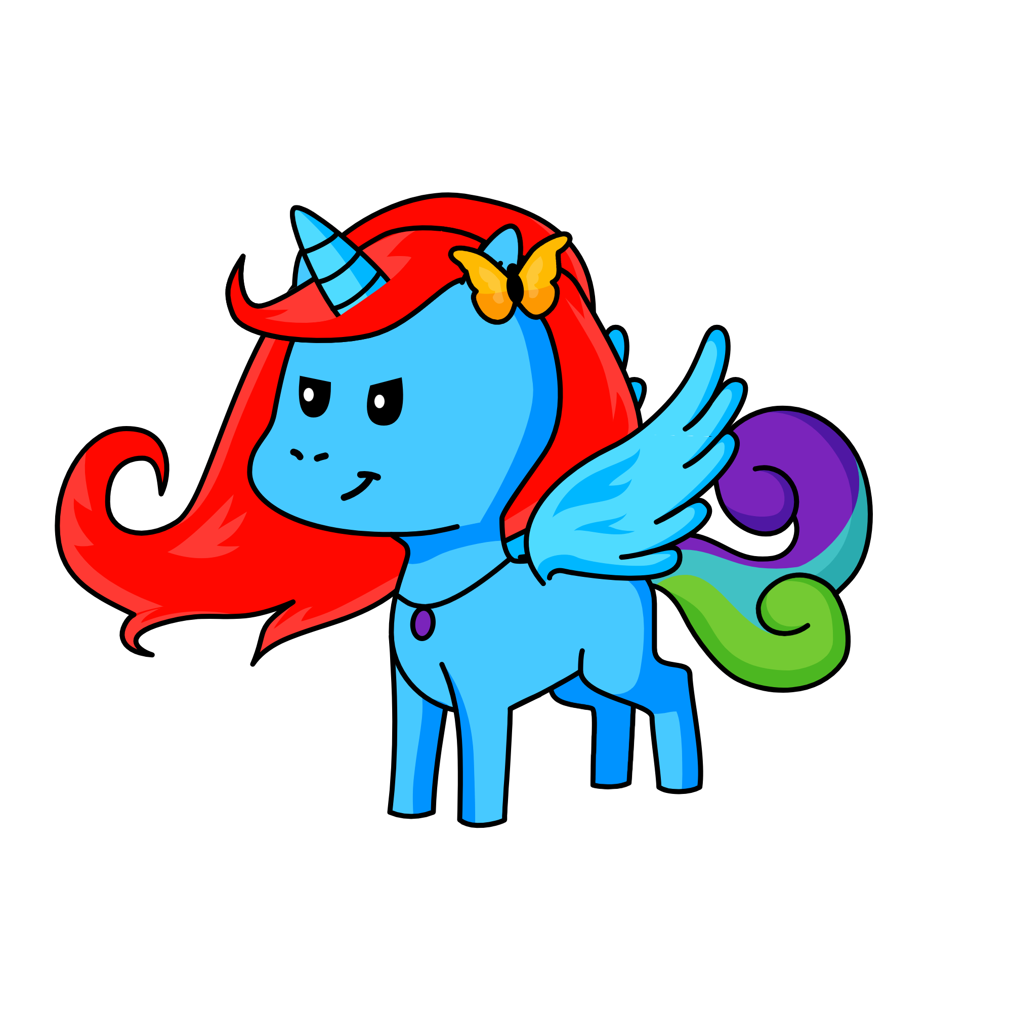 Rainbow Dash, the unicorn