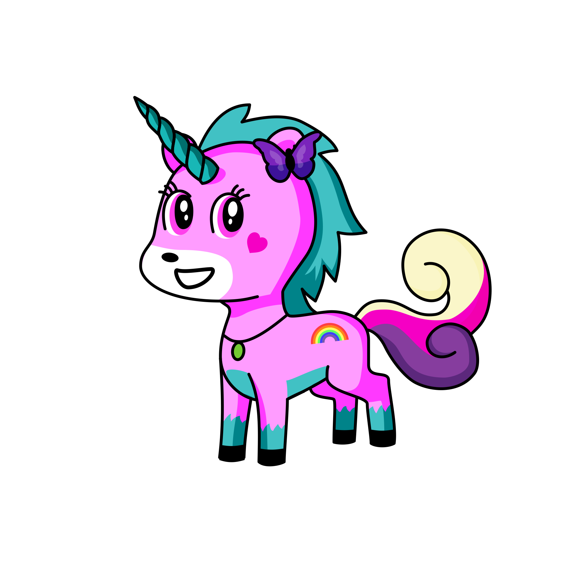 Cute unicorn , the unicorn