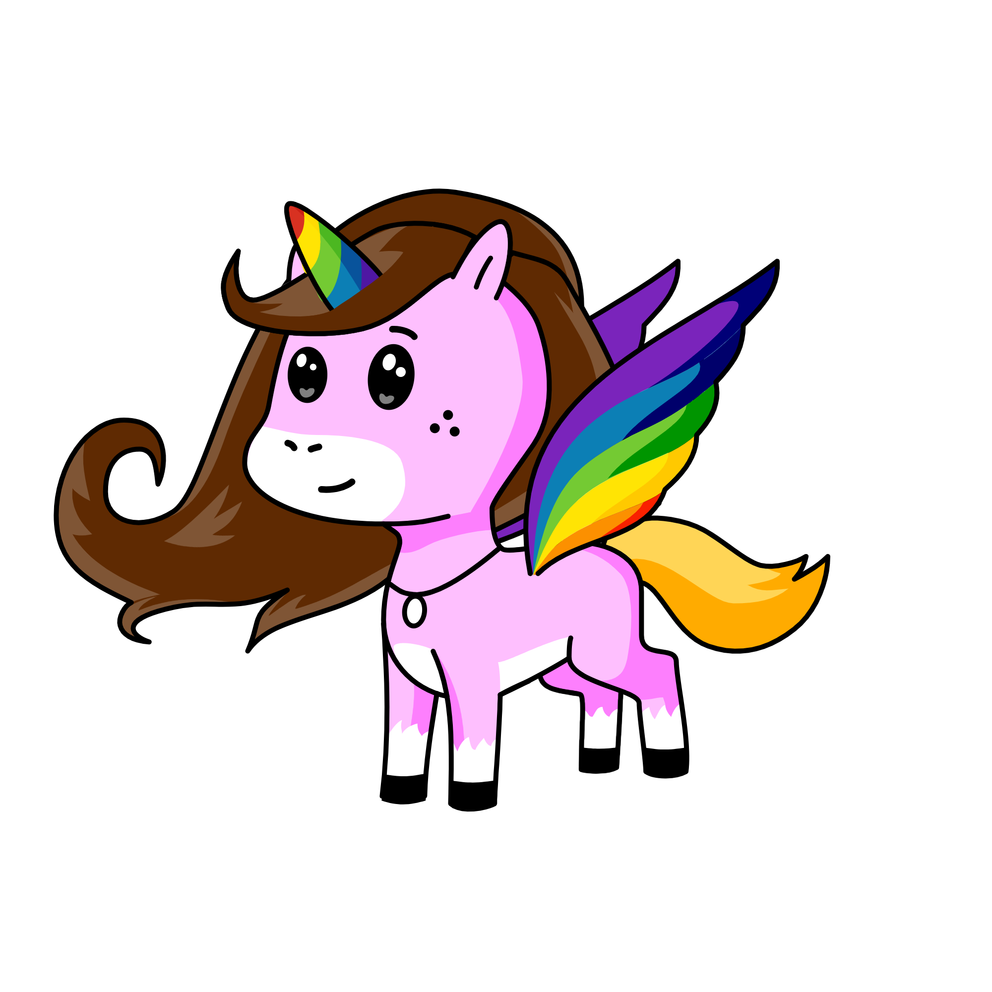 rainbow , the unicorn