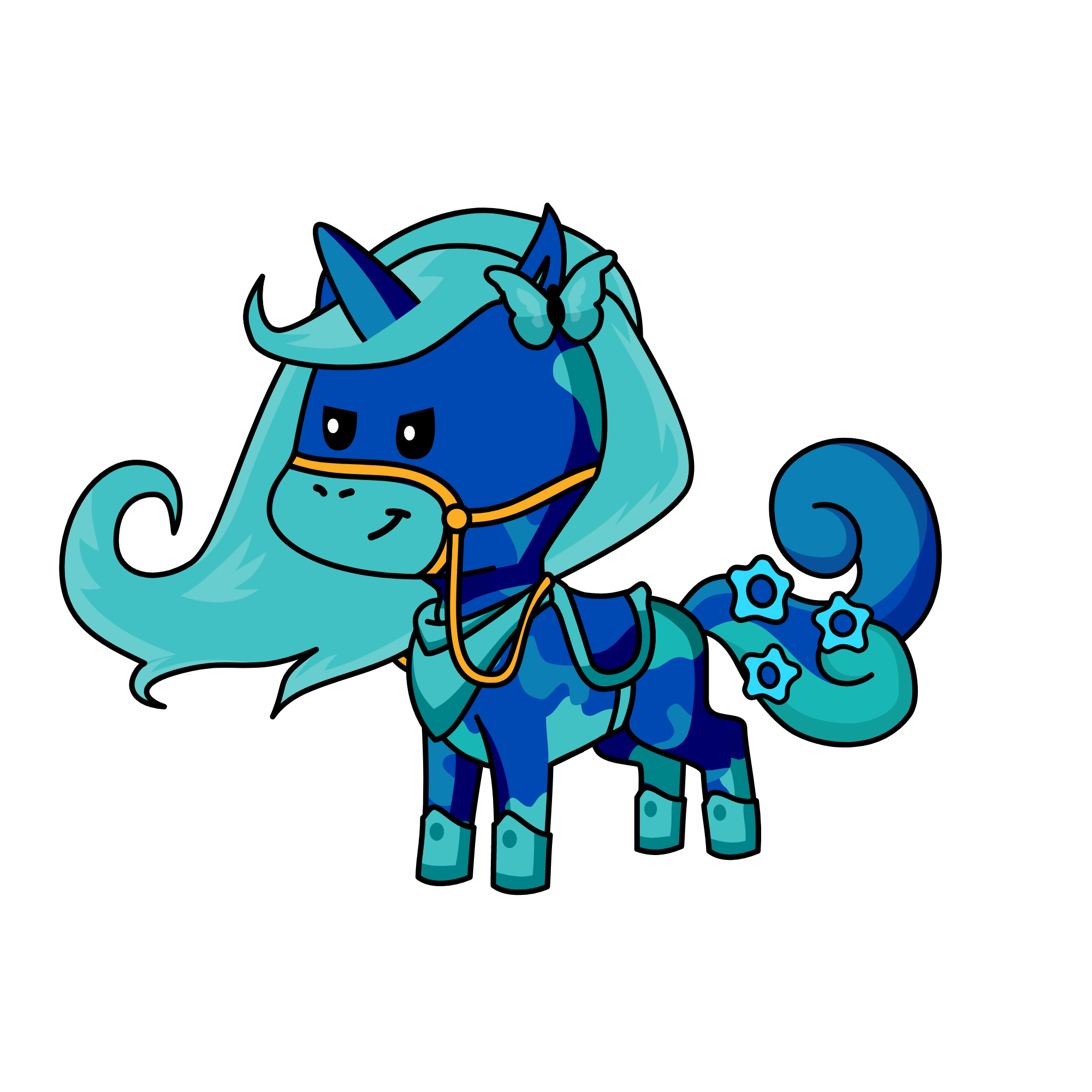 Blu, the unicorn