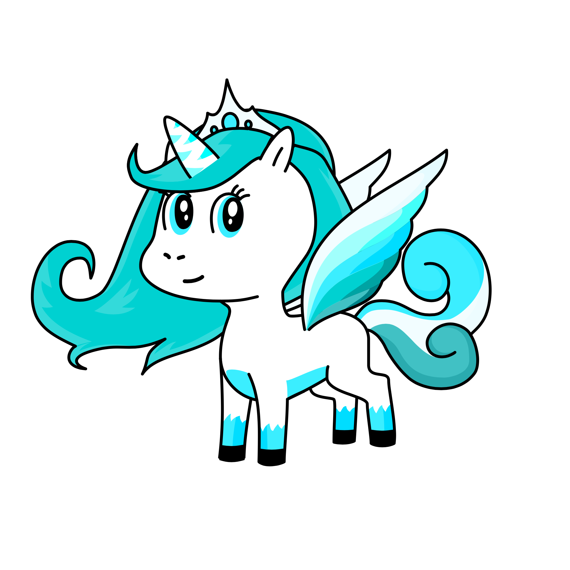 Princess Cloud, the unicorn