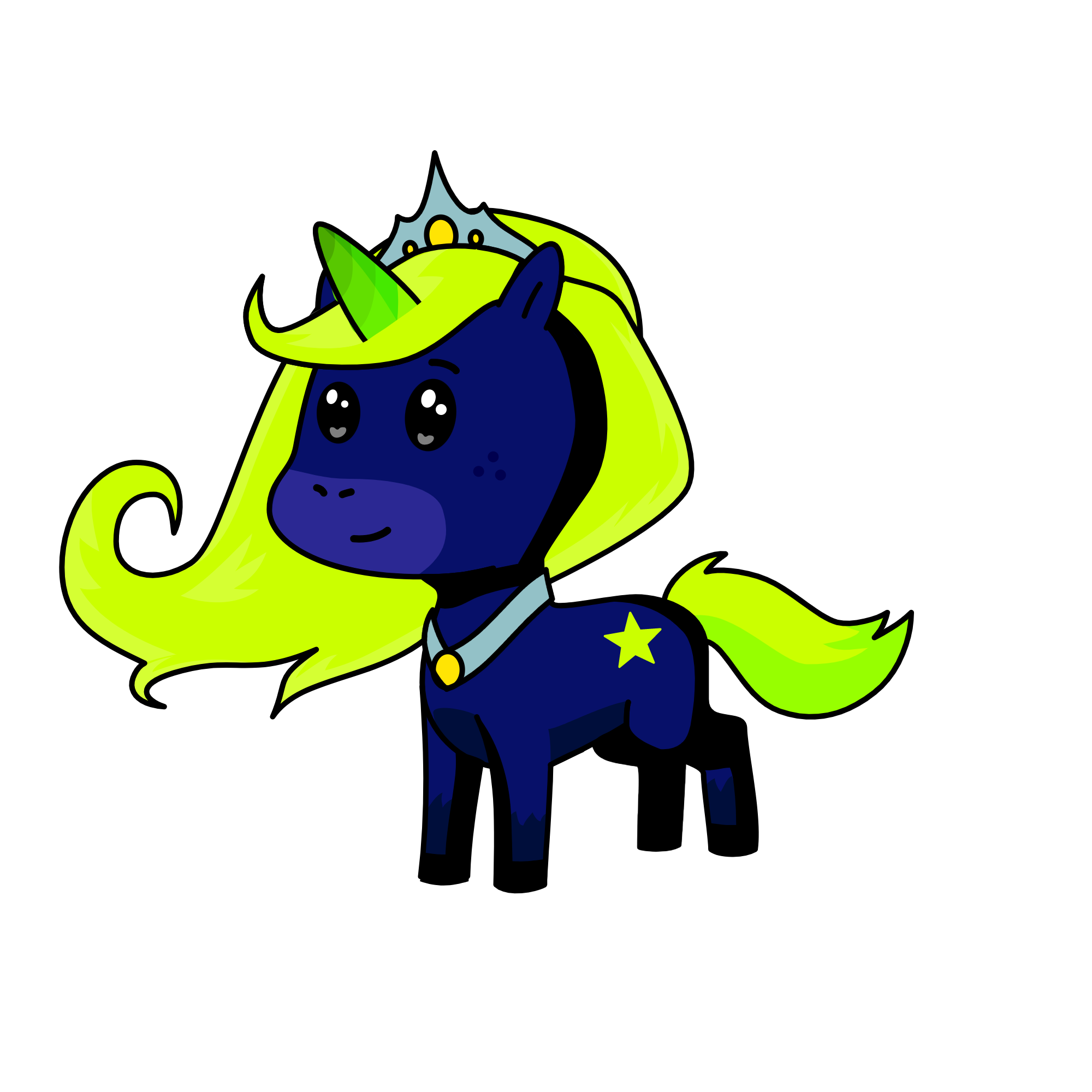 Queen Neon, the unicorn