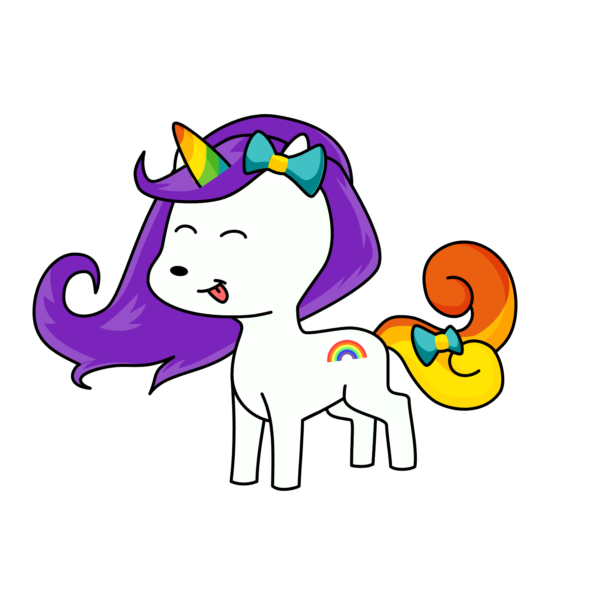 weird rainbow, the unicorn