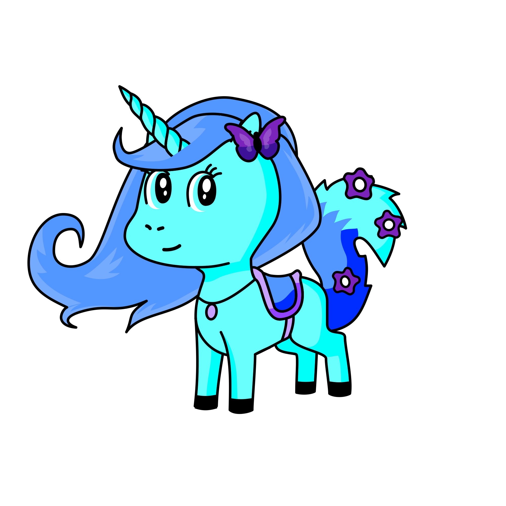 Teal a corn, the unicorn