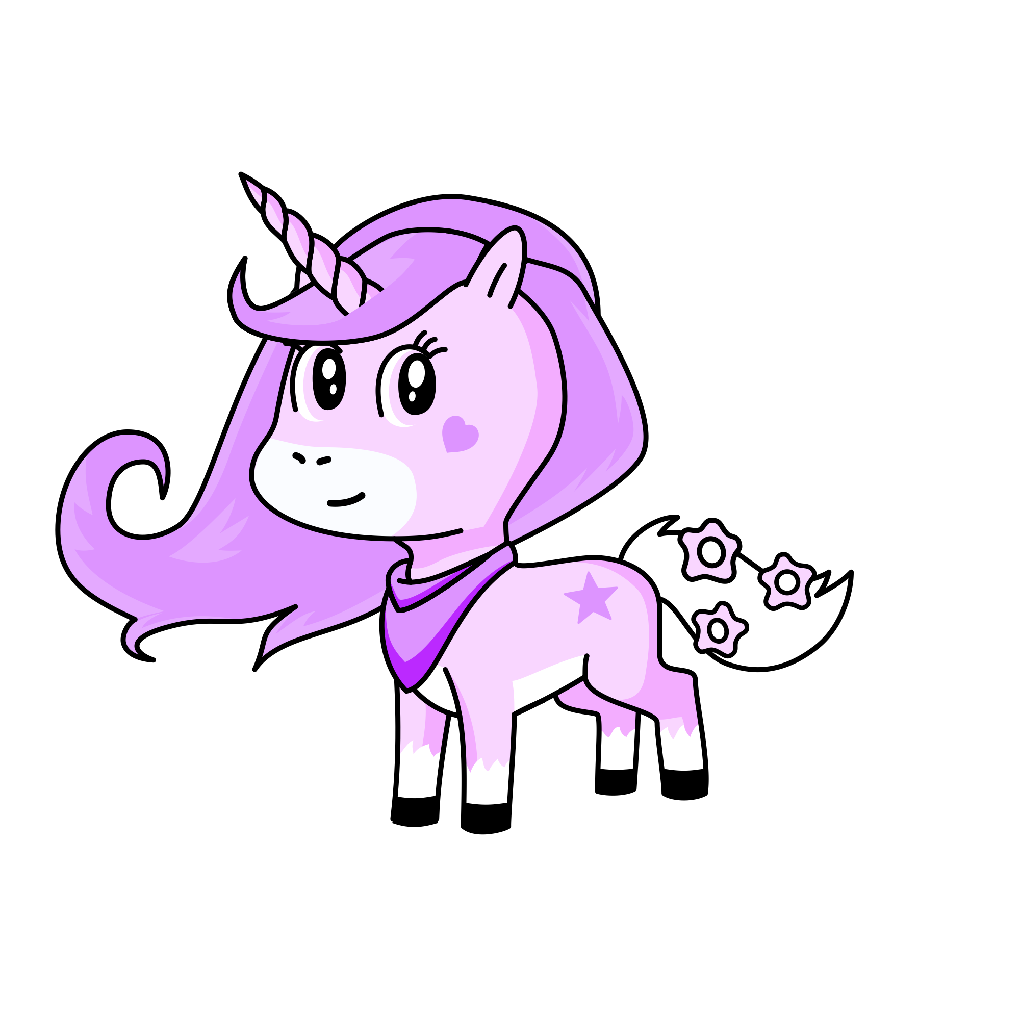 Pinkacorn, the unicorn
