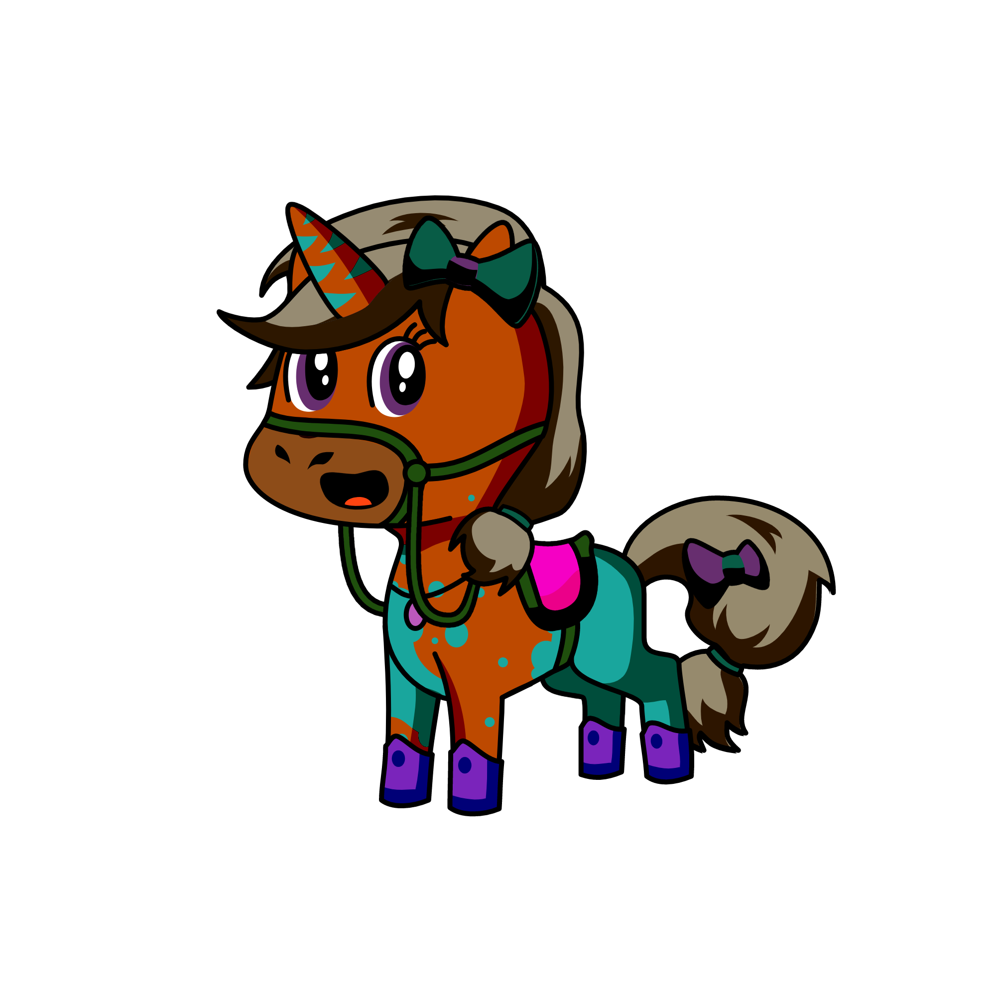 Calley the talkative unicorn, the unicorn