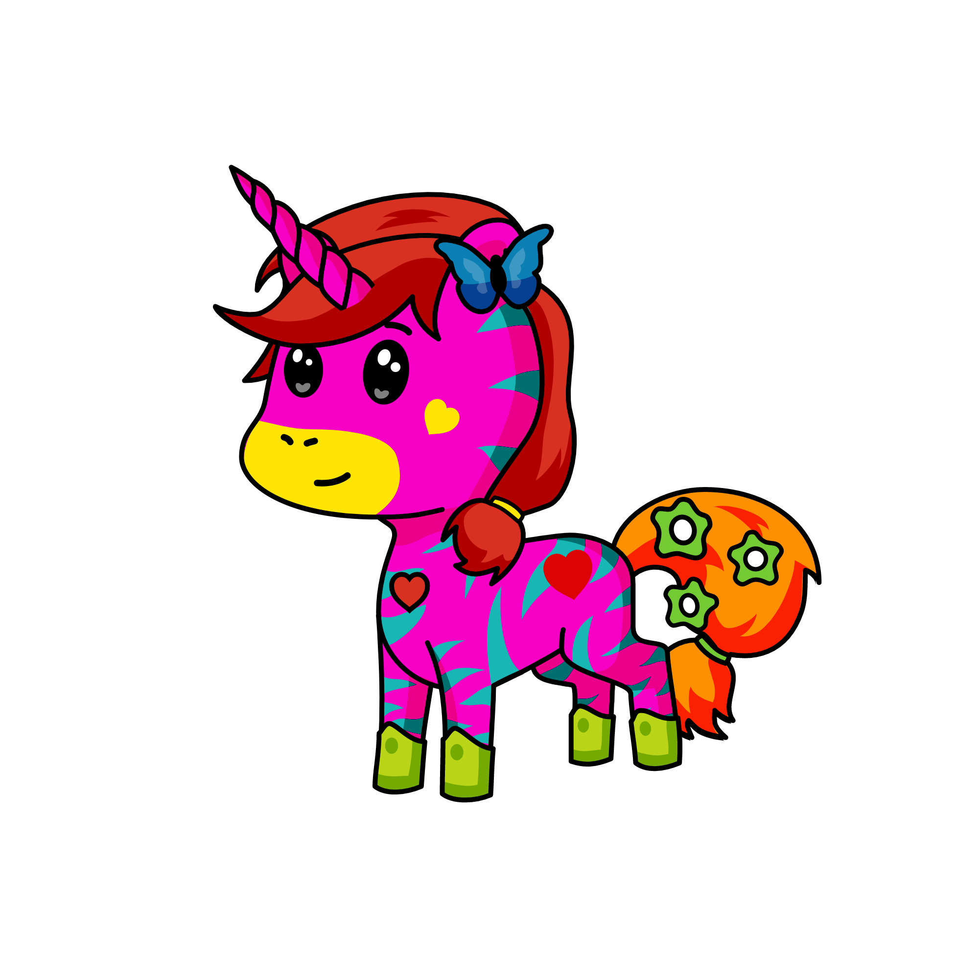 可愛, the unicorn